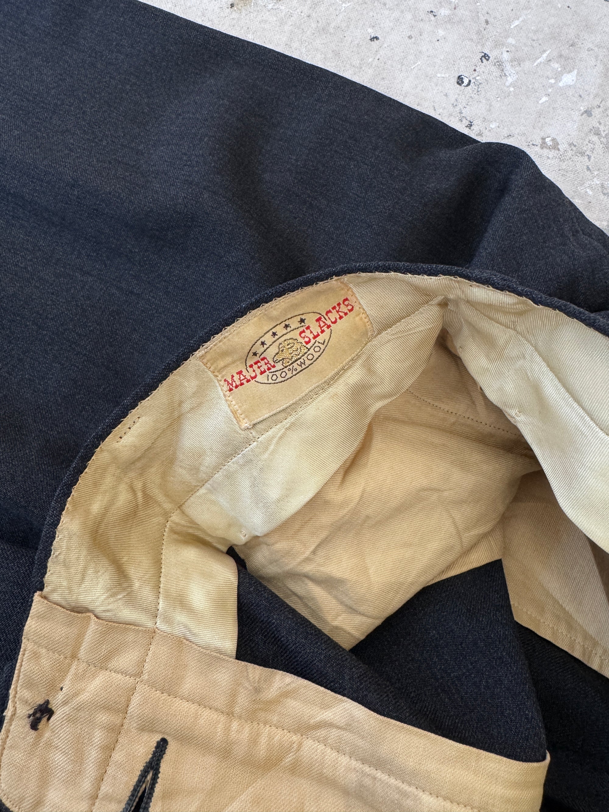 1960s Well-worn Flat Front Trousers