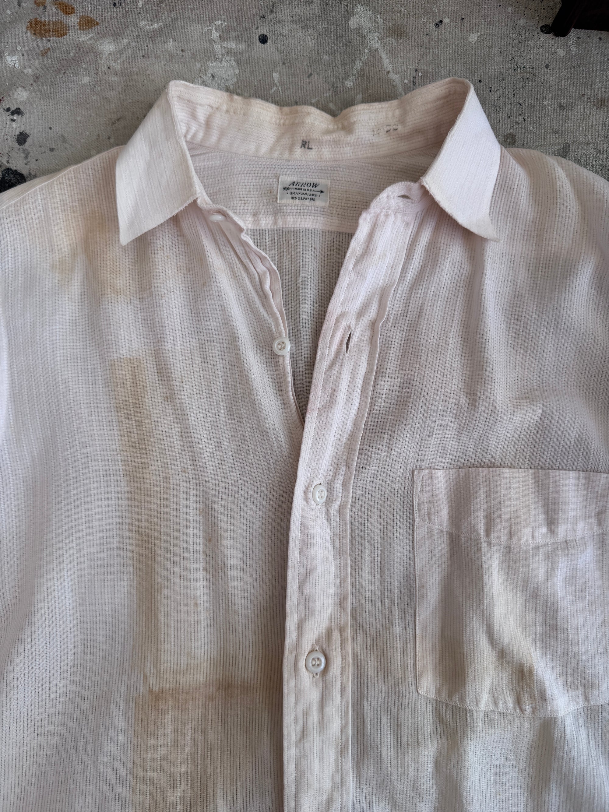 1940s Thrashed Arrow Button Up