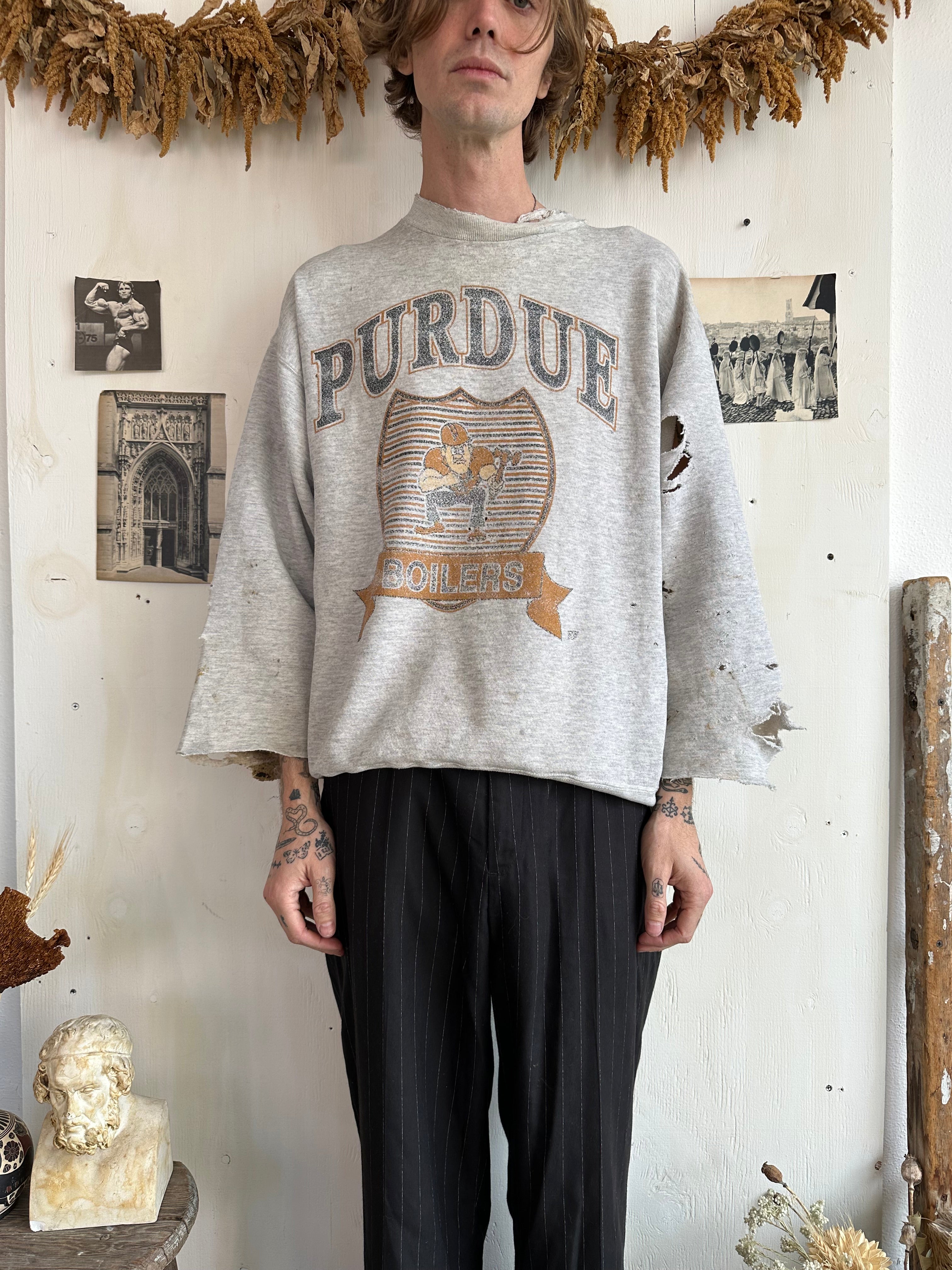 1990s Thrashed Purdue Collegiate Sweatshirt (Boxy XL)