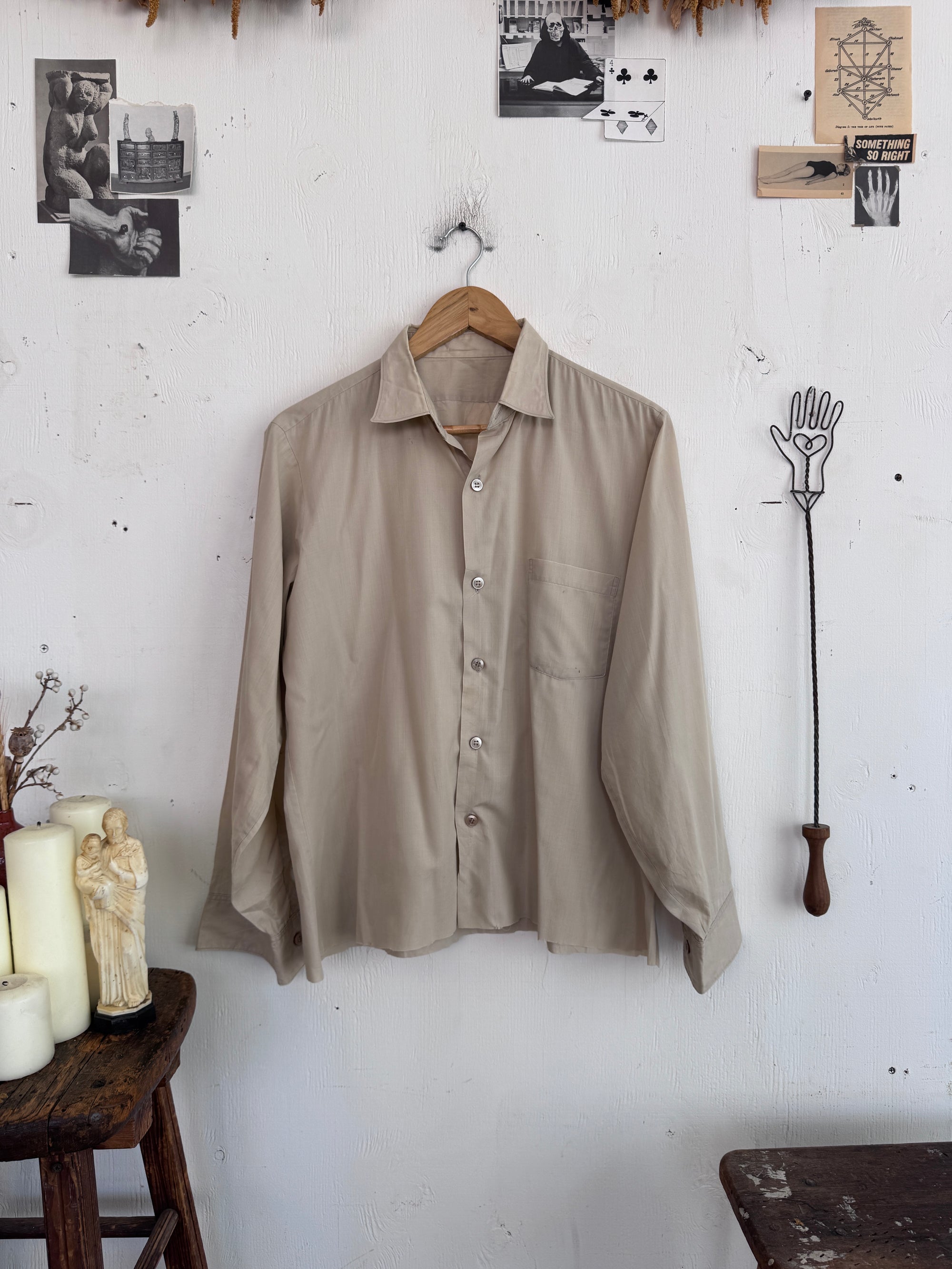 1950s Paper Thin Button Up