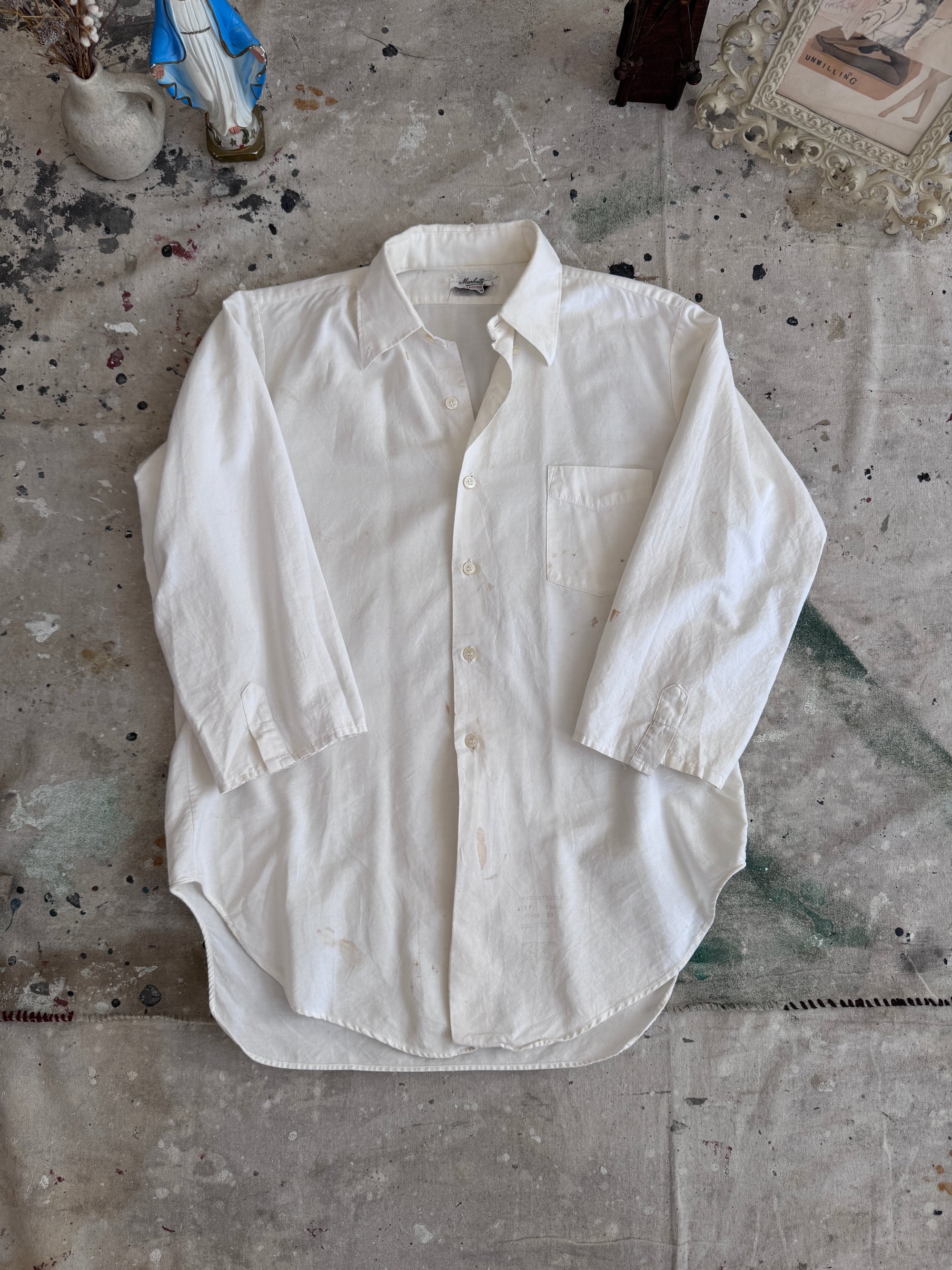 1960s Thrashed Half-Sleeve Button Down
