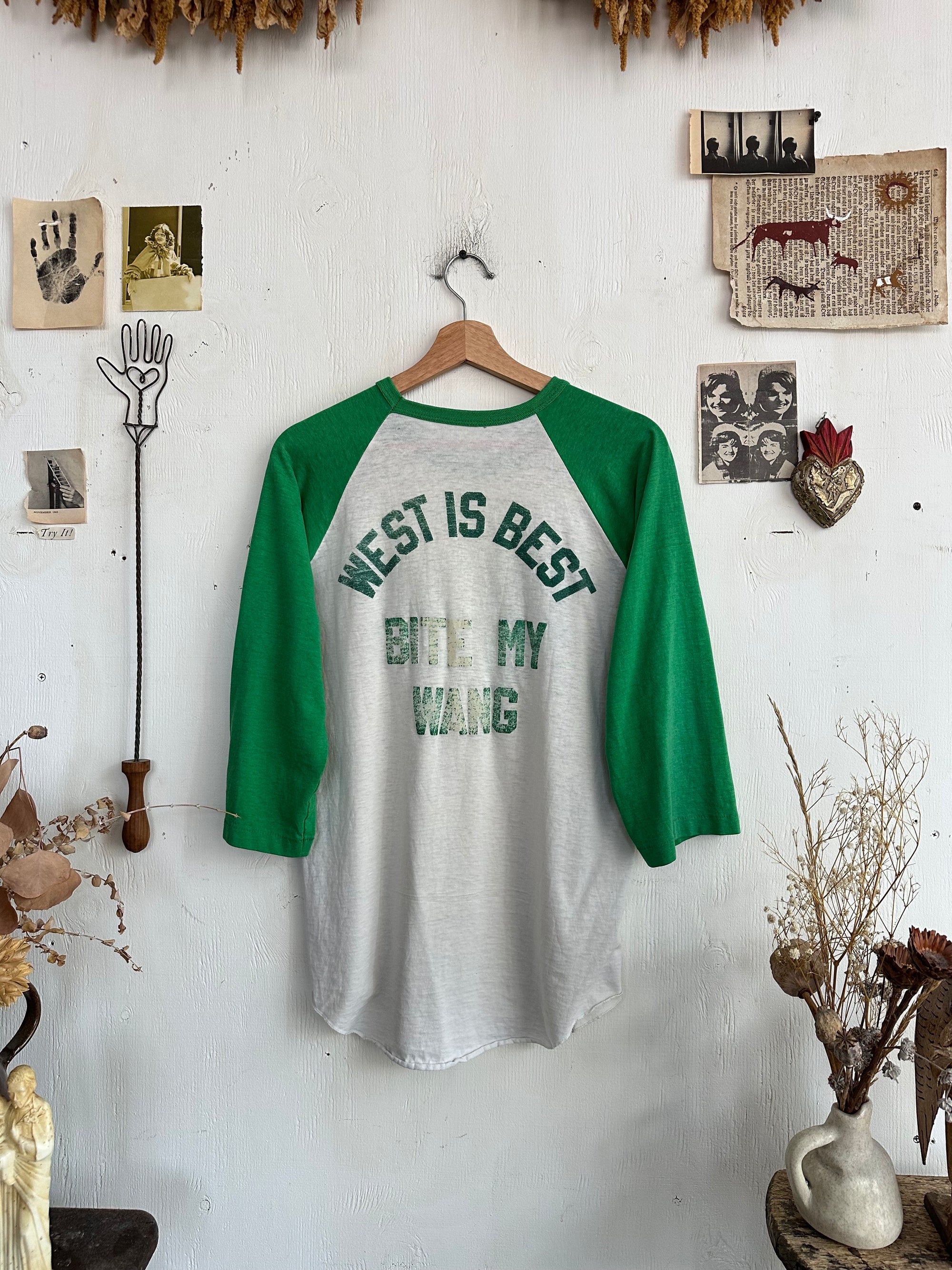1970s Paper Thin WEST IS BEST Baseball Tee