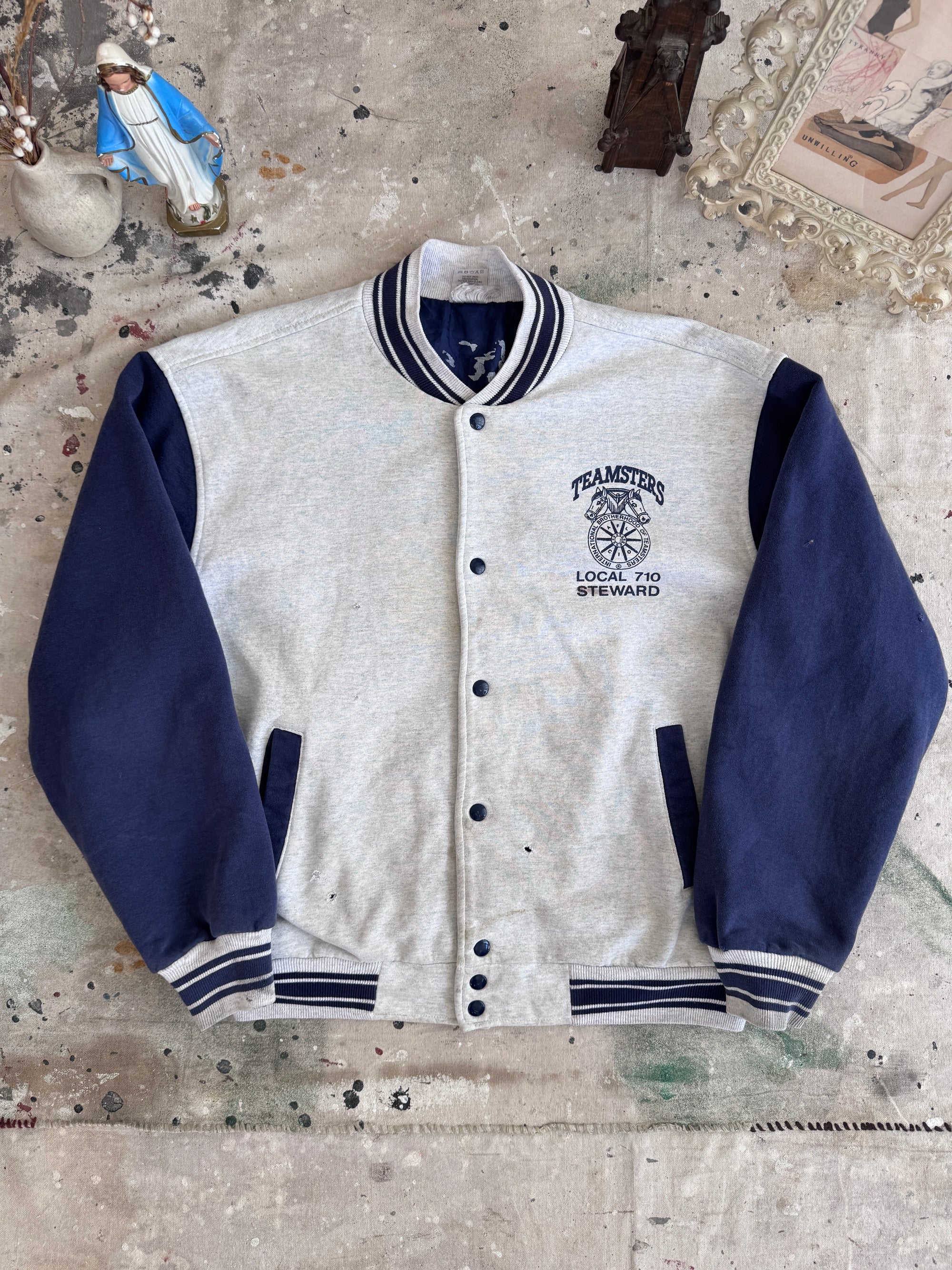 1990s Sunfaded Teamsters Sweatshirt Jacket