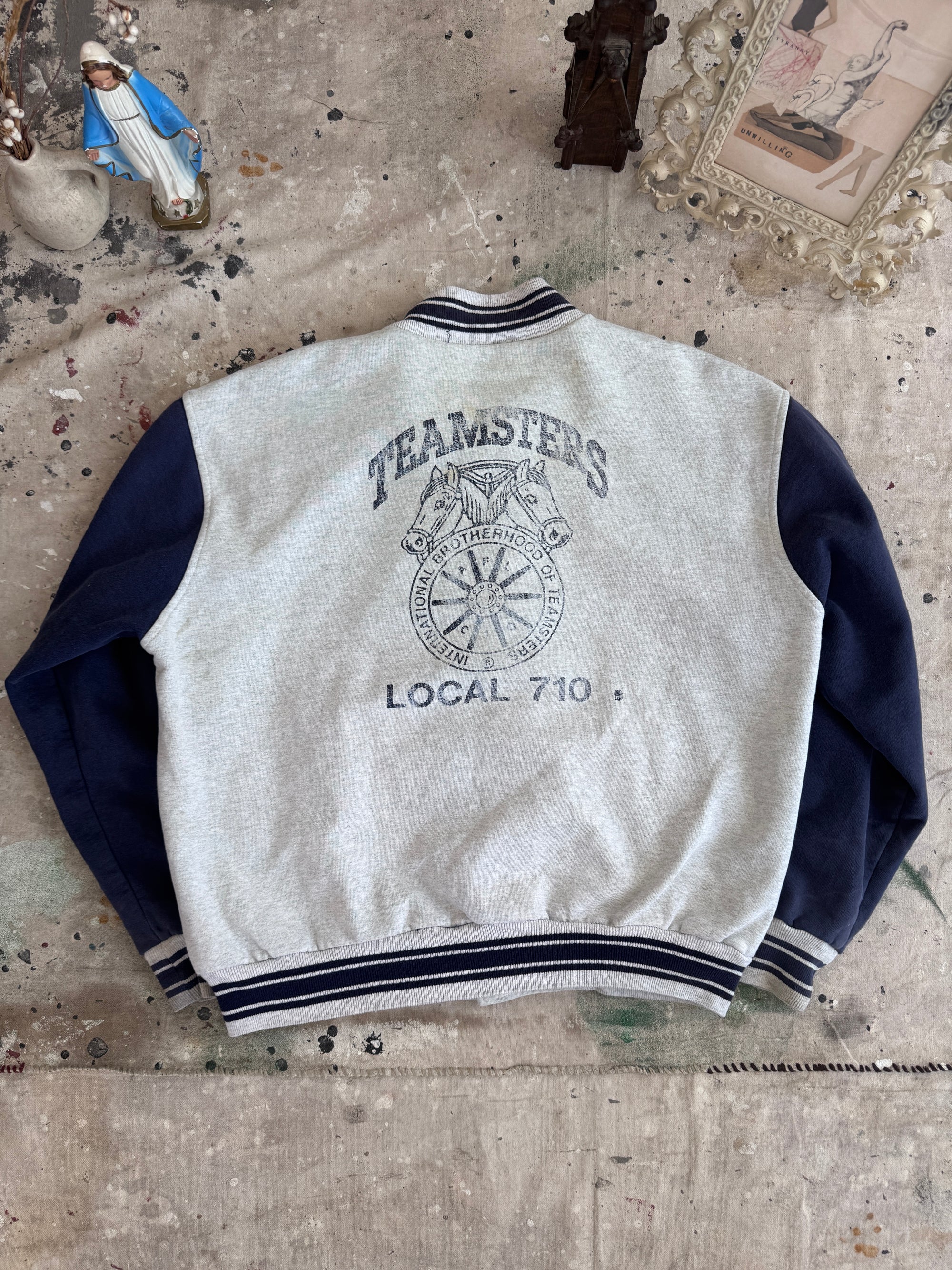 1990s Sunfaded Teamsters Sweatshirt Jacket