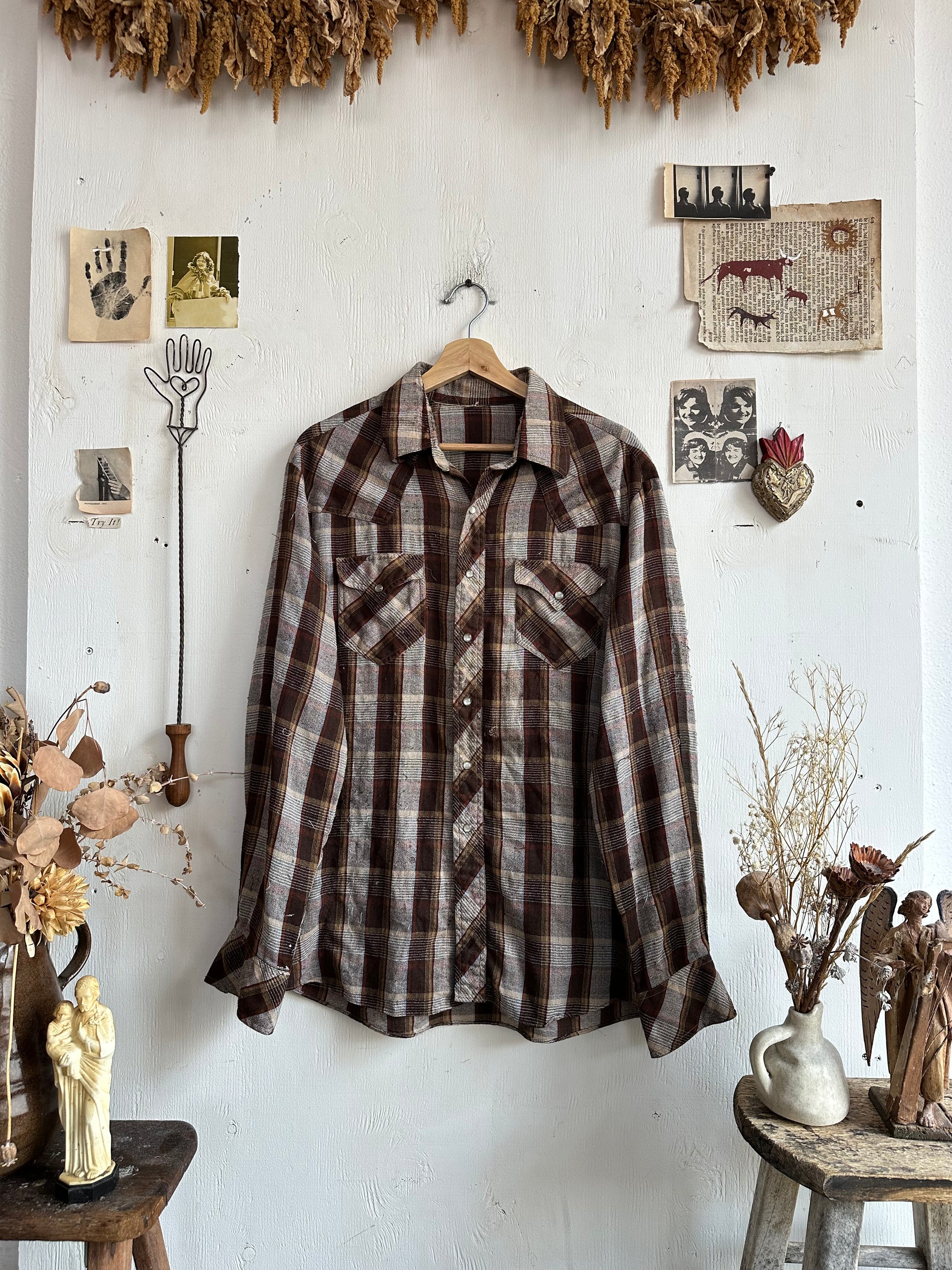 1970s Pearl Snap Button Western Shirt