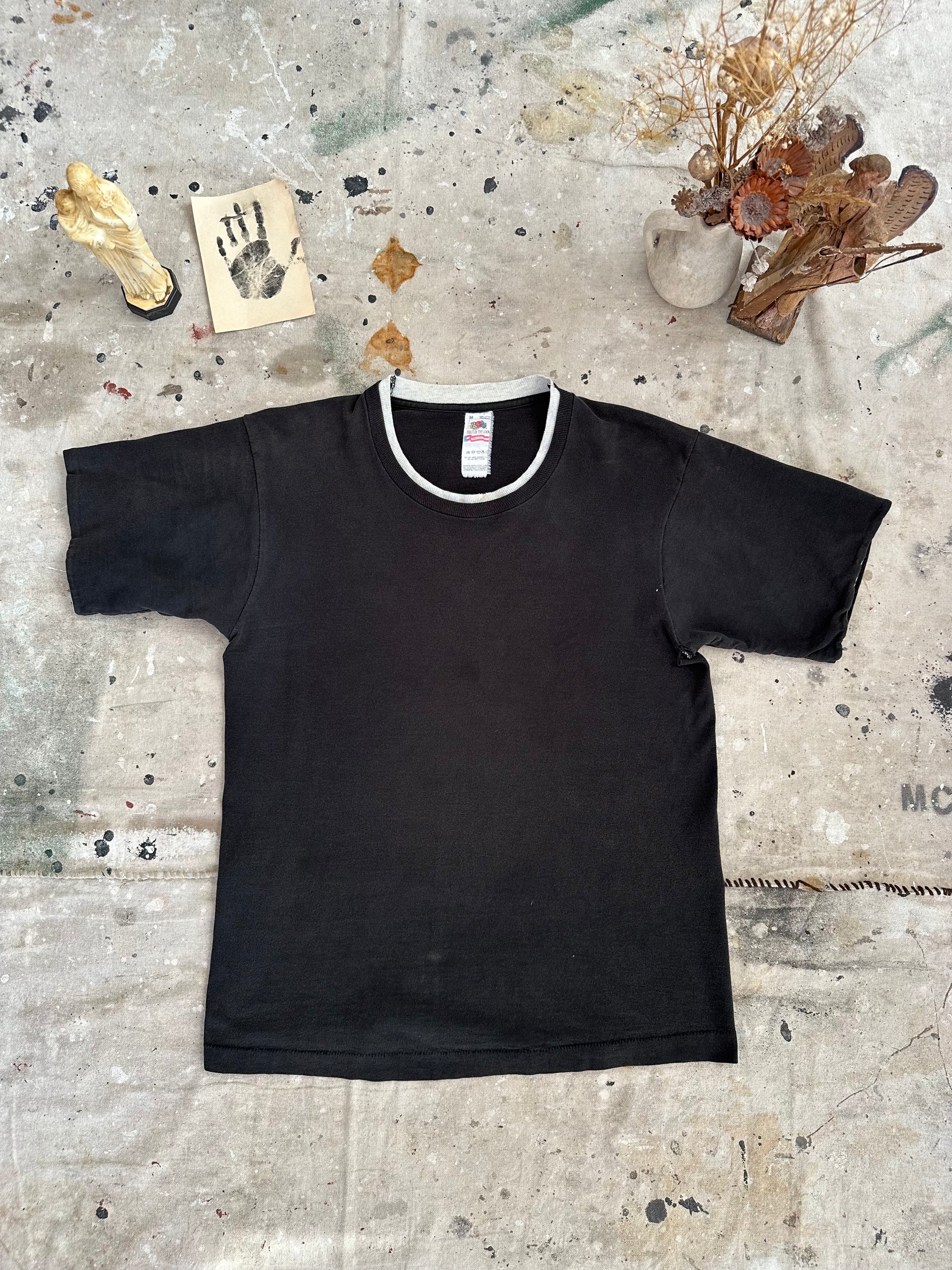 1990s Double Layered Black Blank