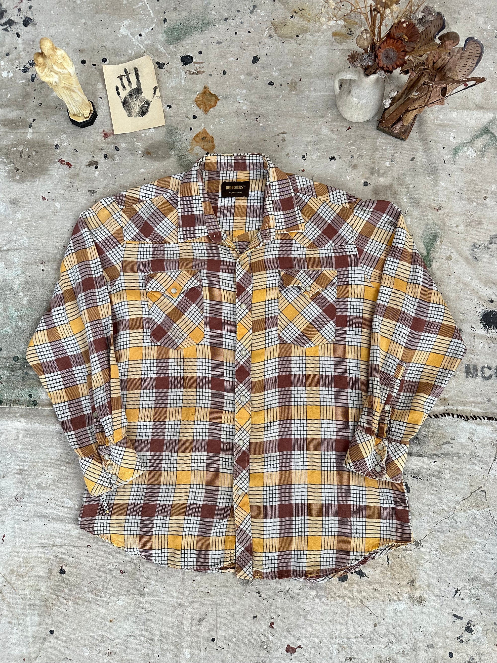 1990s Roebucks Snap Button Western Shirt
