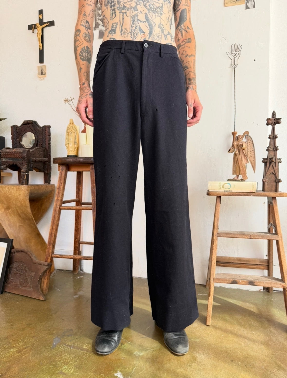 1940s Well-Worn Navy Issue Trousers