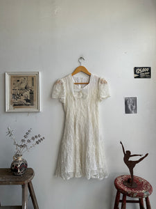1960s Lace Bow Lined Dress (XS/S)