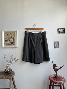 1980s Gray Wool Baggy Shorts (33)