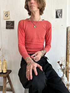 1960s Sunfaded Red Thermal (S/M)