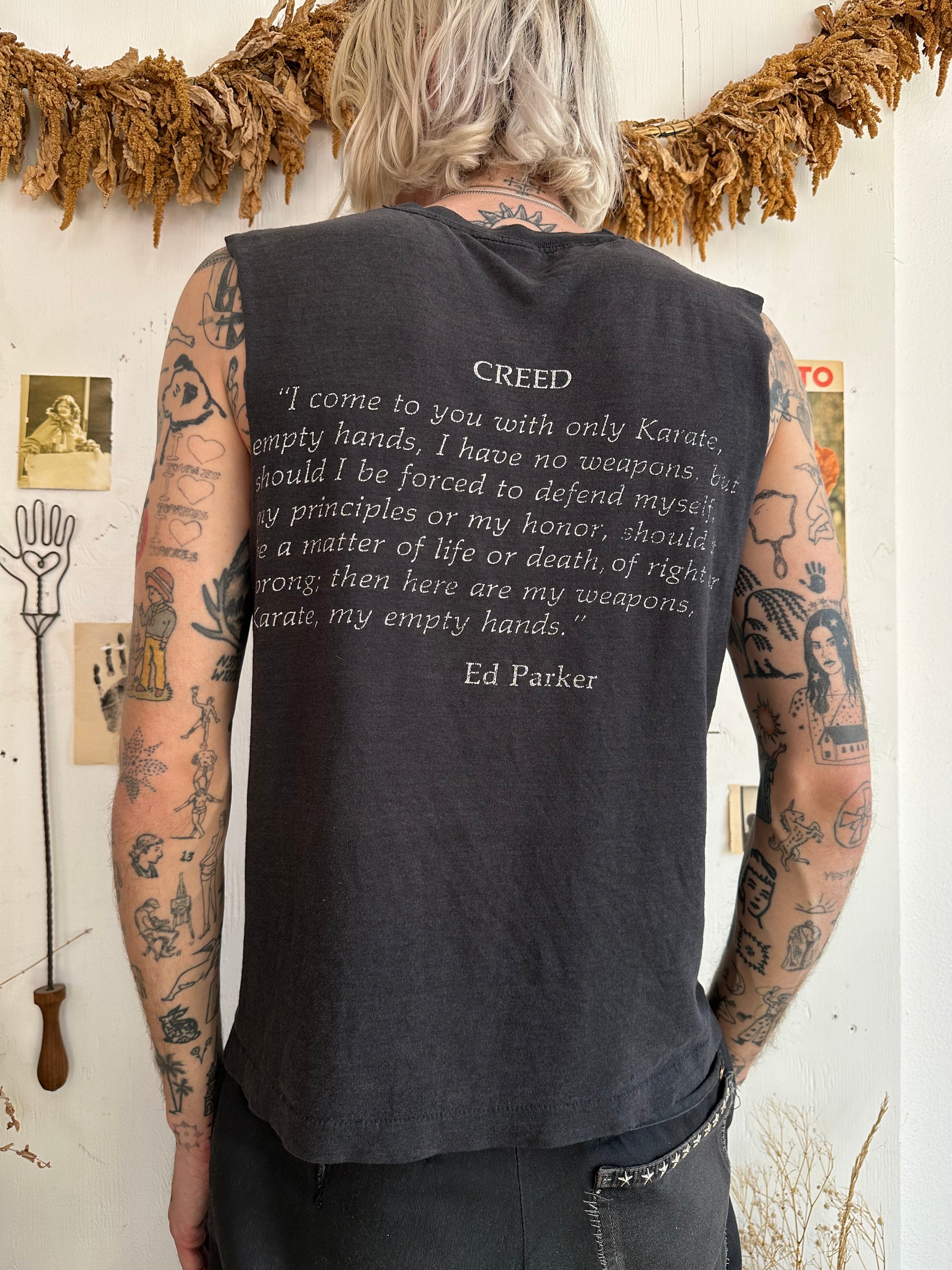 1980s Paper Thin East West Karate Centers Muscle Tee