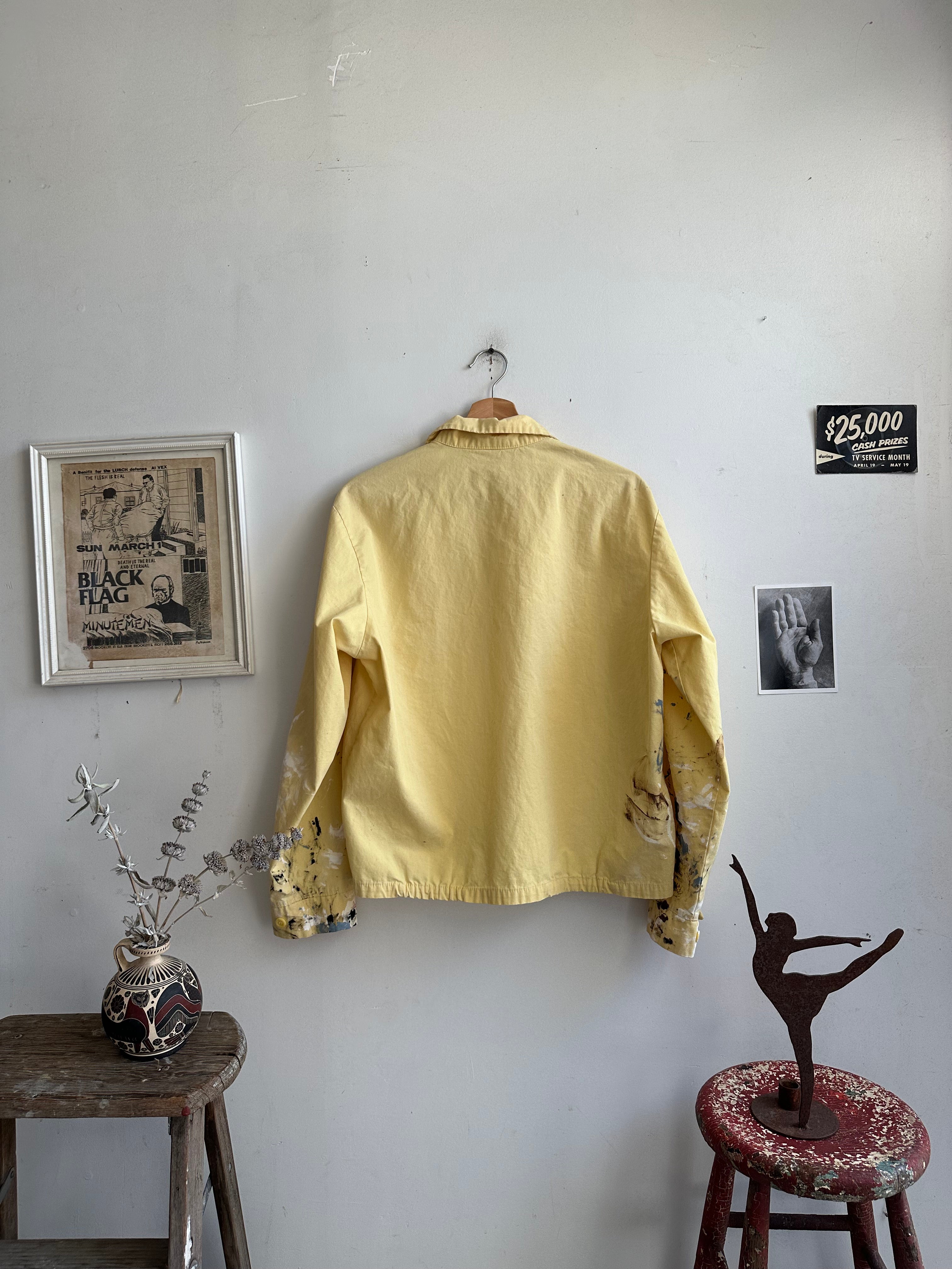 1960s Paint Spattered Yellow Jacket (S/M)