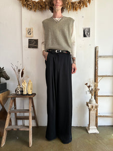 1960s Thermal and Trashed V-Neck Set (Boxy S/M)
