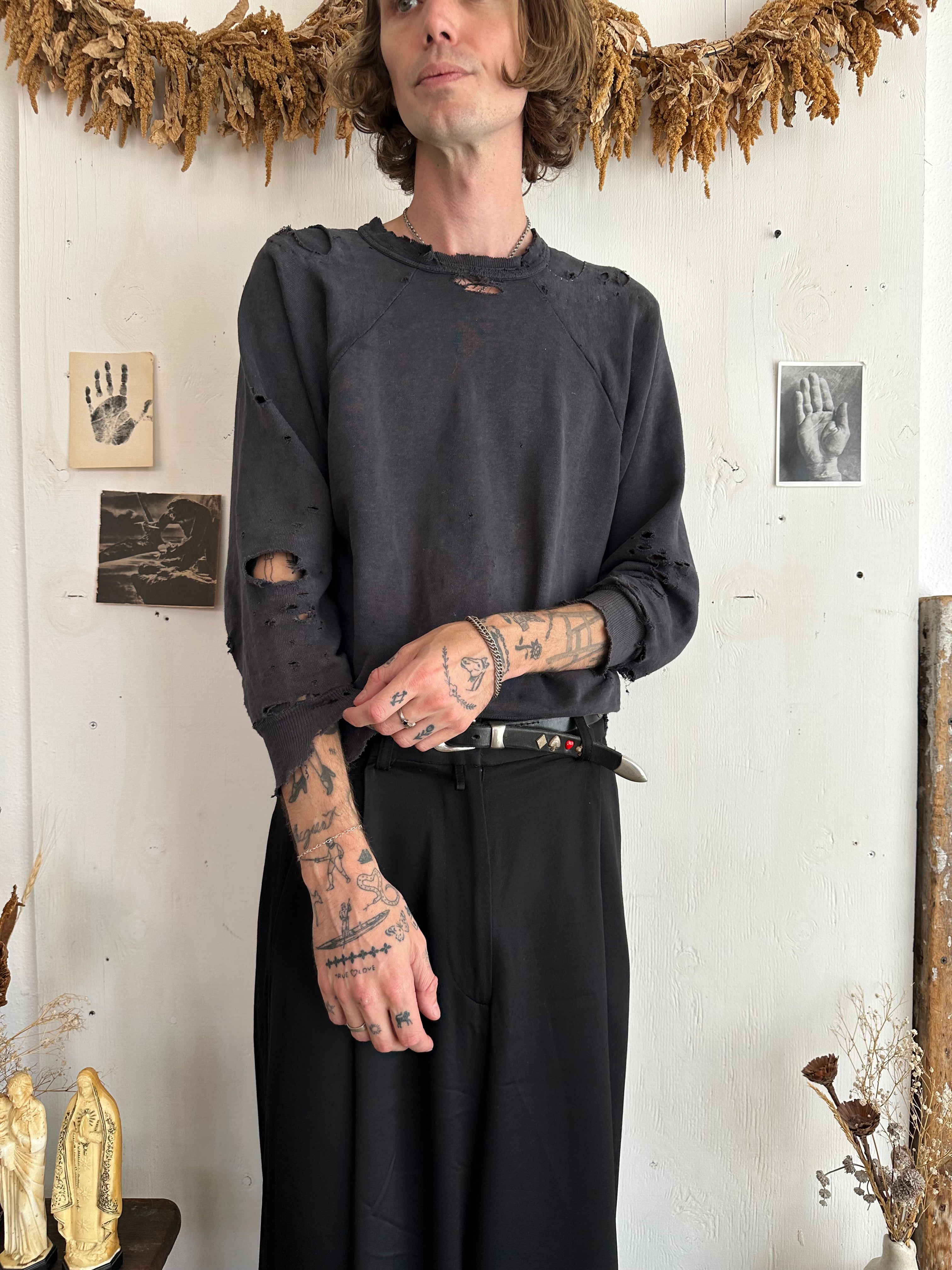 1960s Thrashed and Repaired Crewneck (M)
