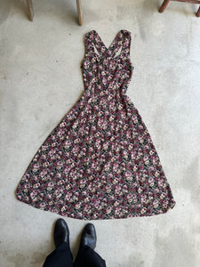 1990s Floral Cross-Back Dress (S/M)