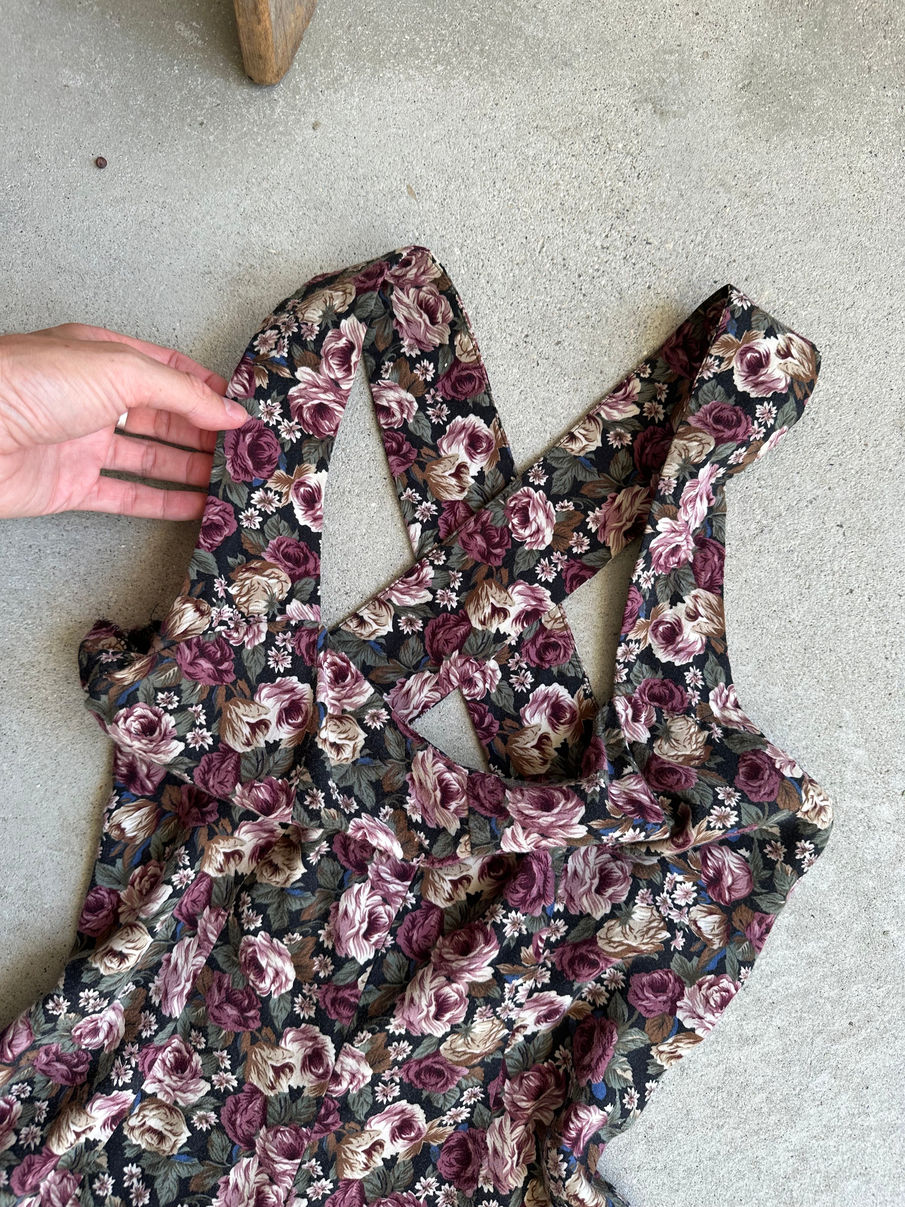 1990s Floral Cross-Back Dress (S/M)