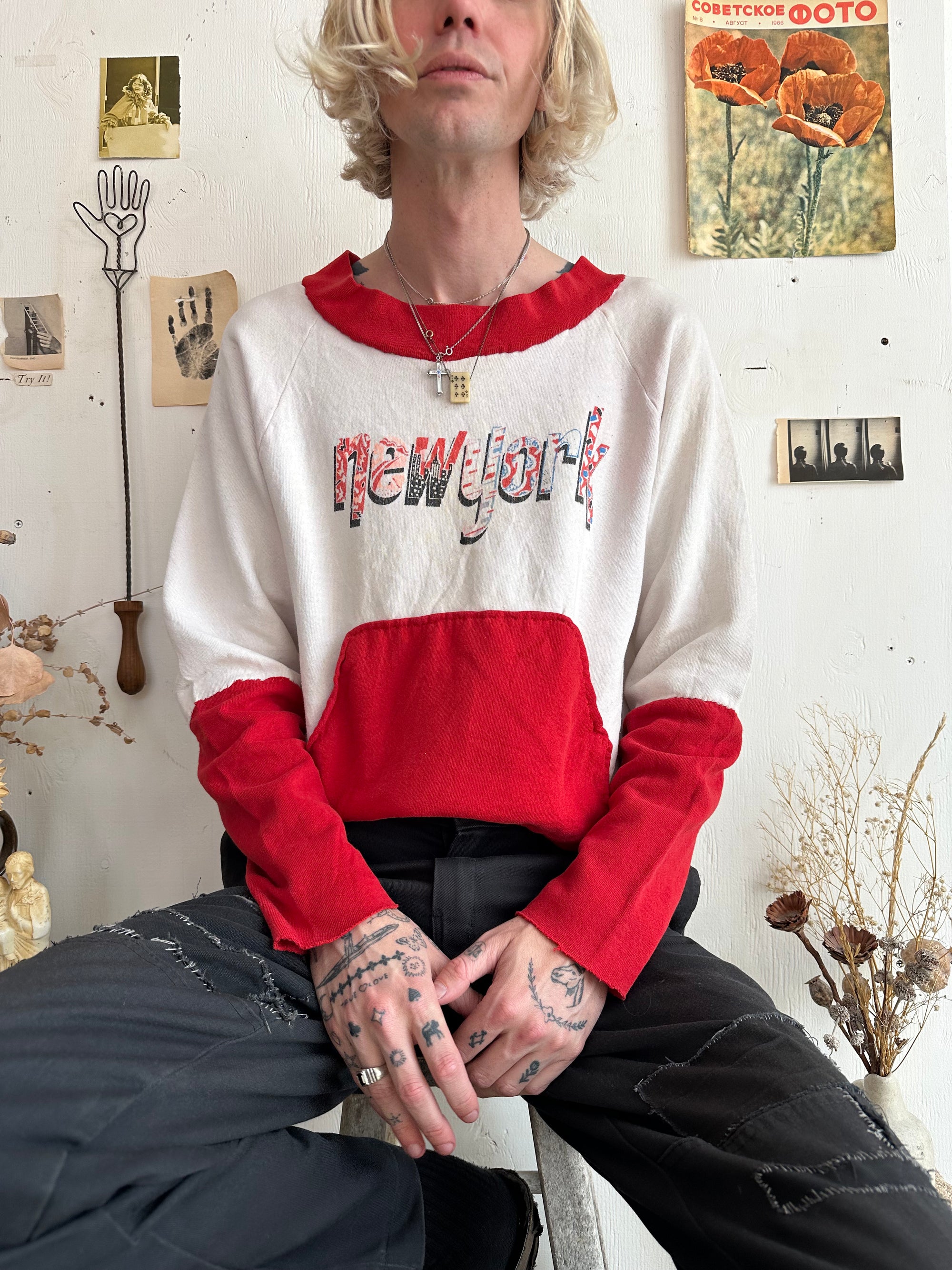 1970s Hand Altered New York Crewneck