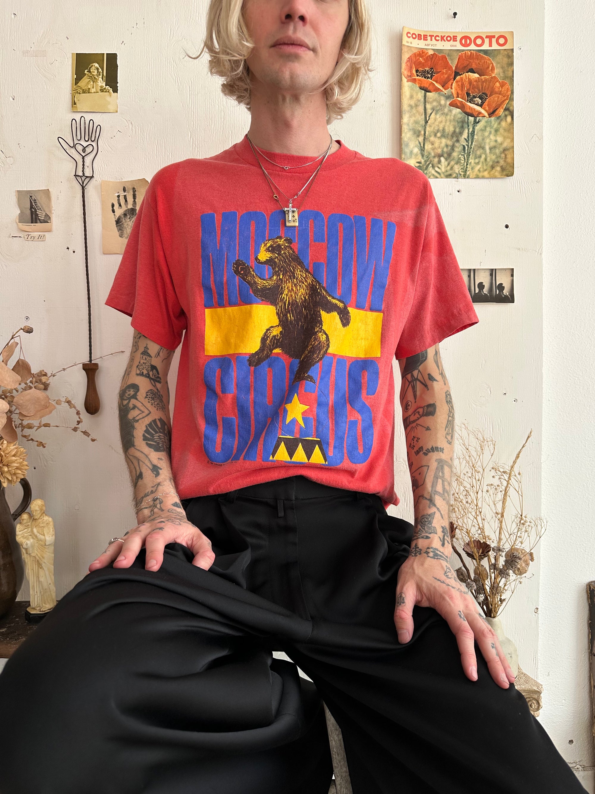 1988 Sunfaded Moscow Circus Tee