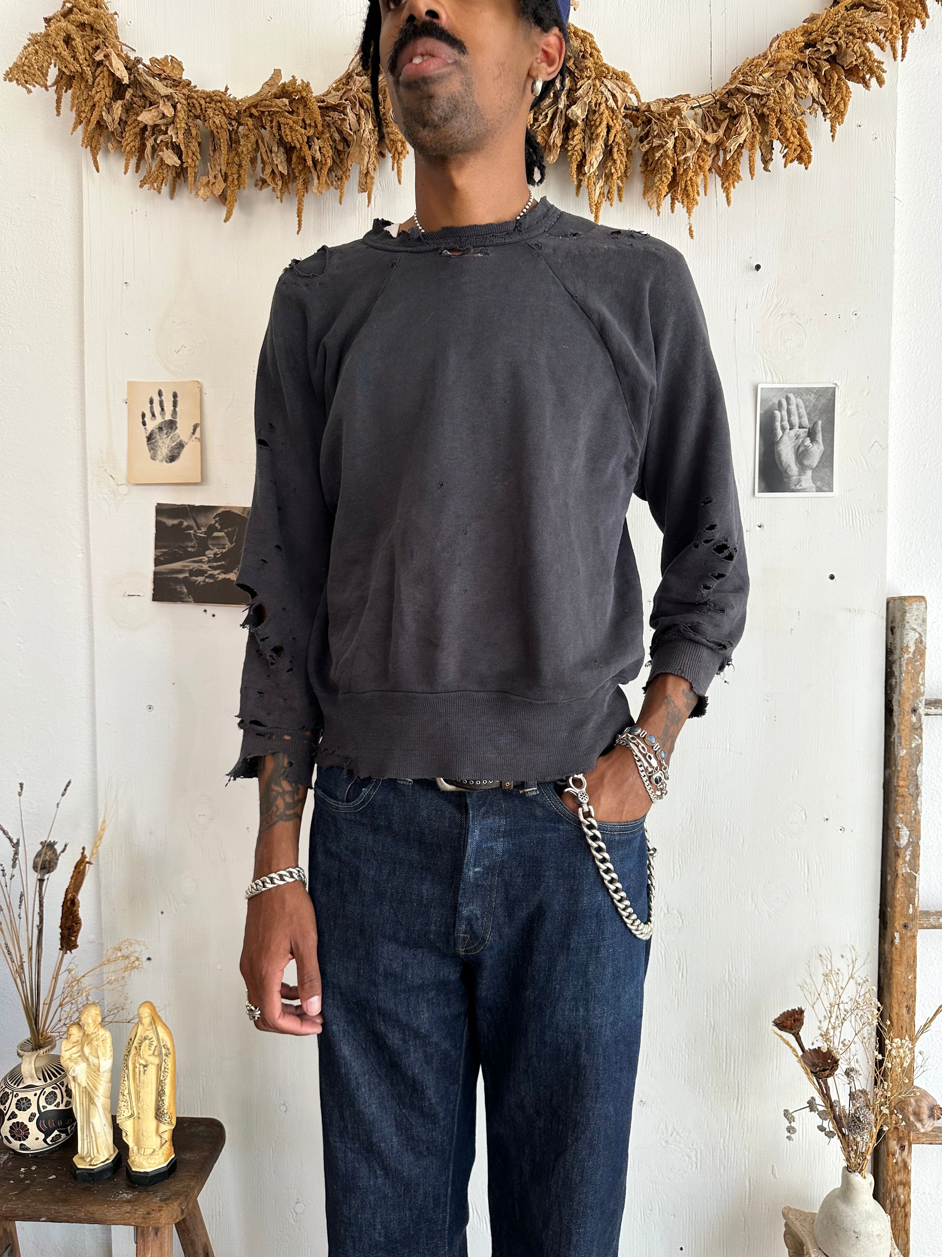 1960s Thrashed and Repaired Crewneck (M)