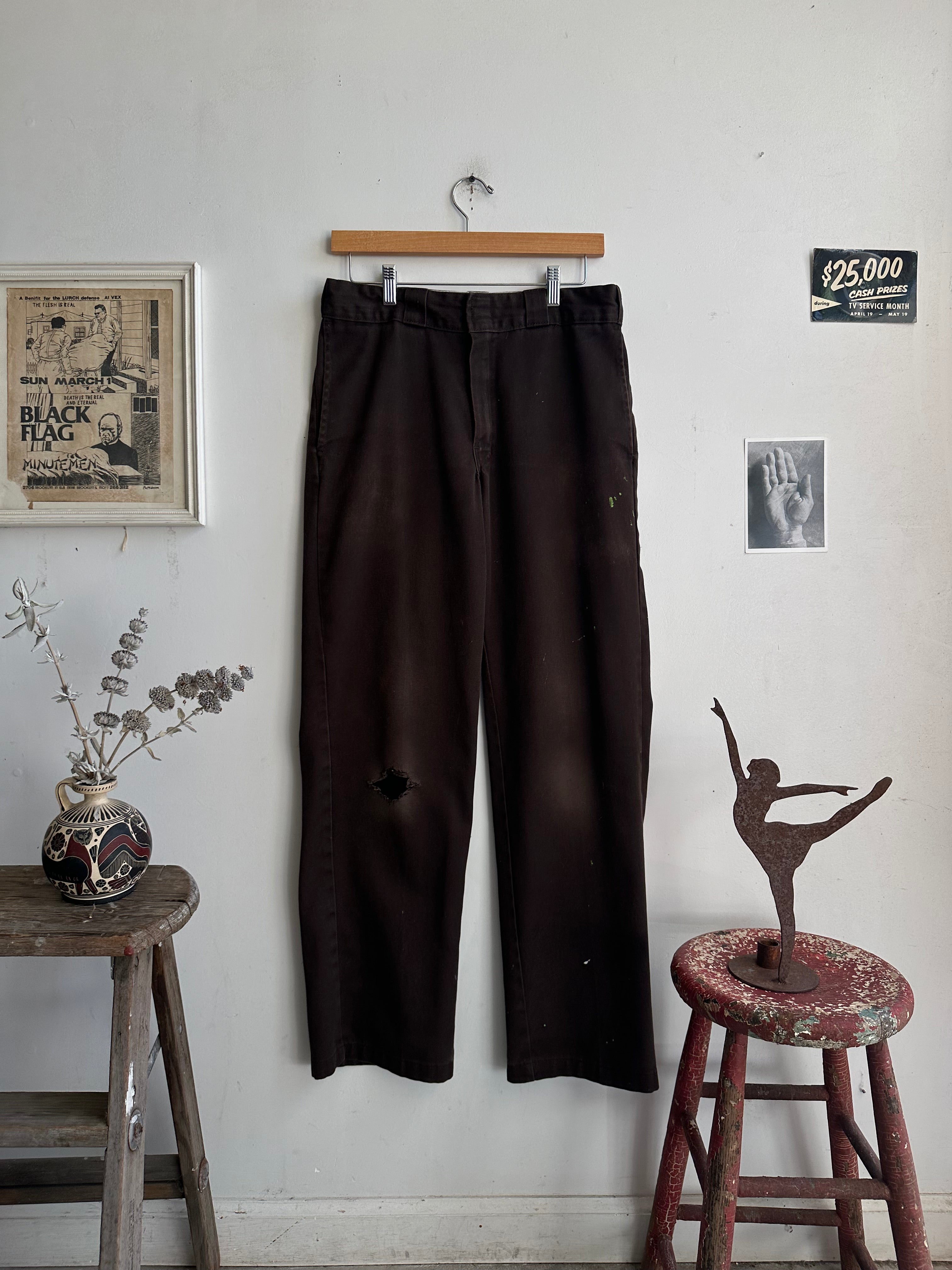 1990s/2000s Well-Worn Brown Dickies Trouser (32/30)