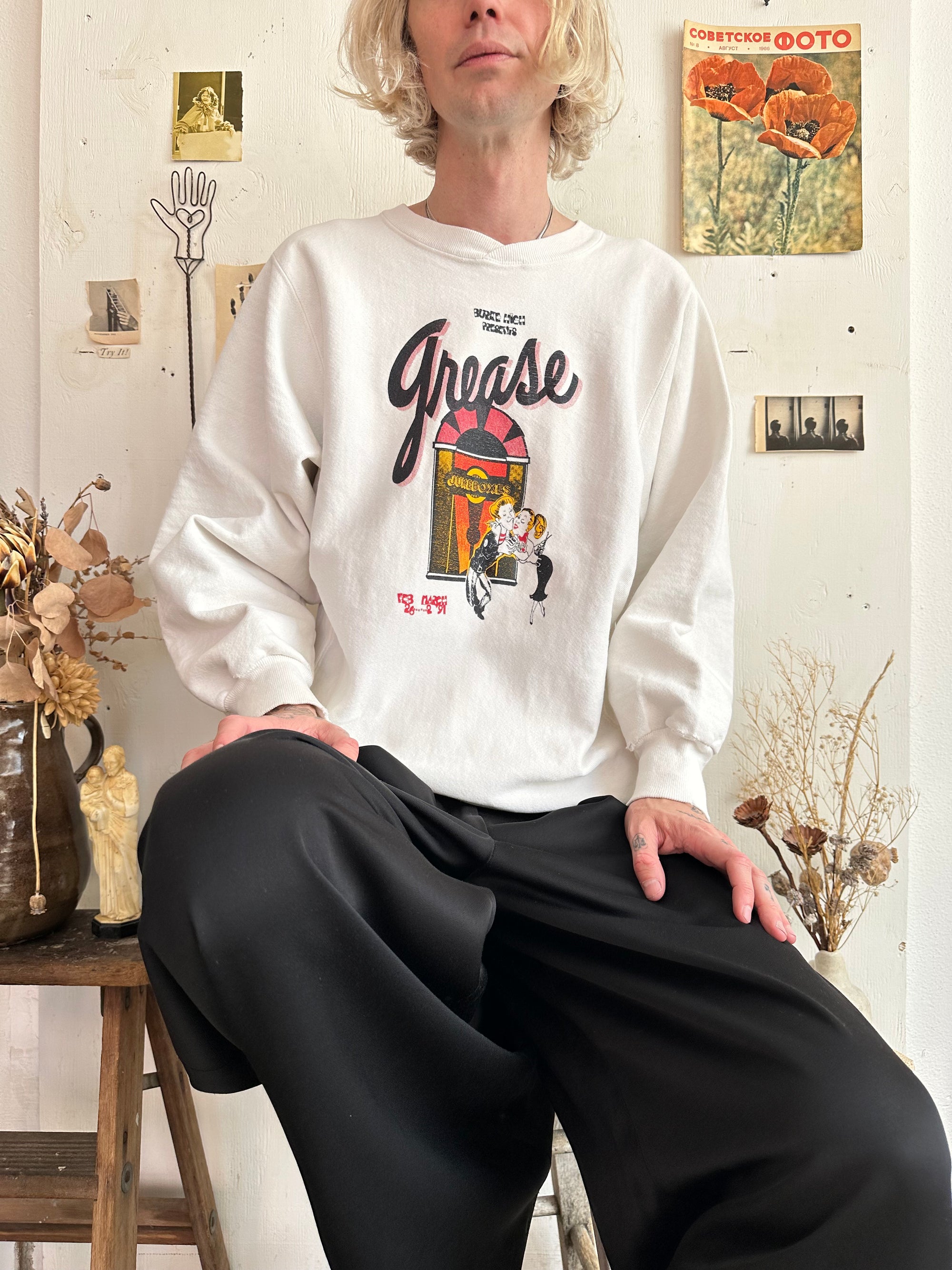 1991 Reverse Weave Grease Sweatshirt