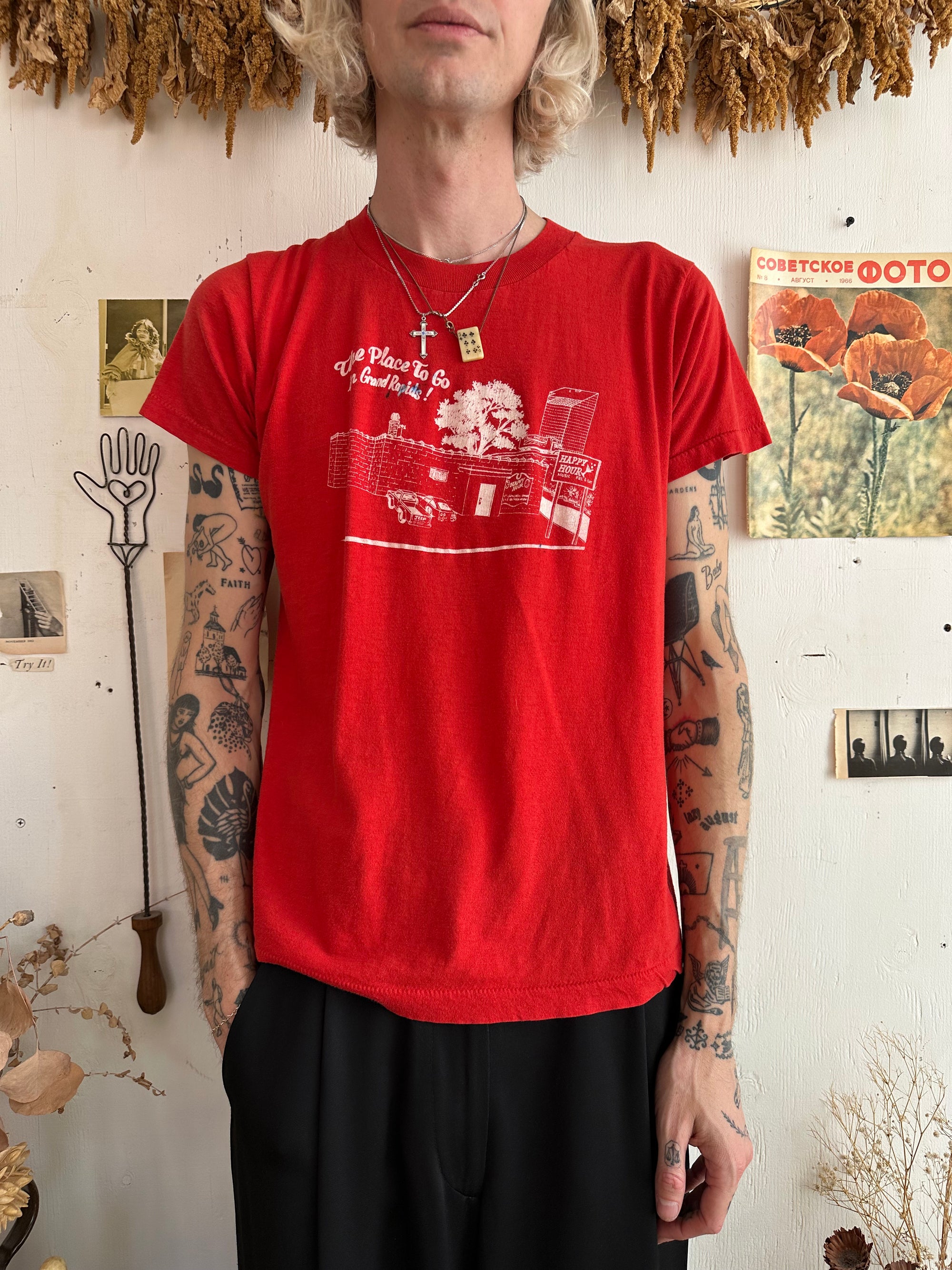 1980s Happy Hour Bar Grand Rapids Tee