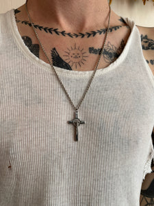 Vintage Sterling Chain w/ Cross Pendant