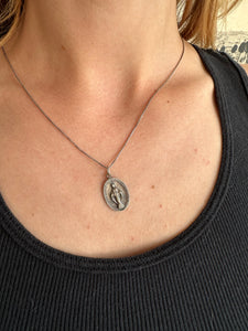 Vintage Sterling Virgin Mary Necklace