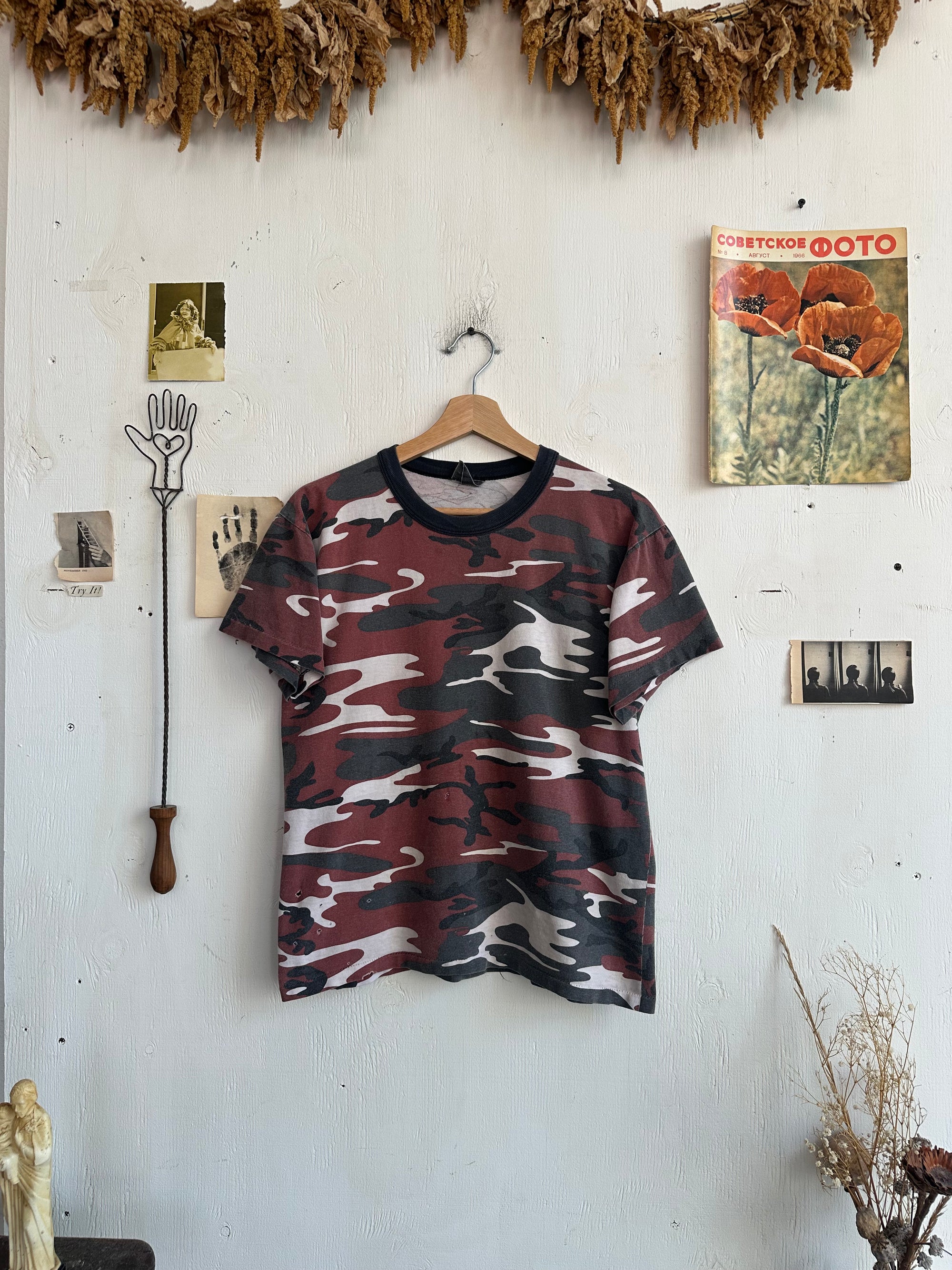 1990s Faded Red Camo Tee