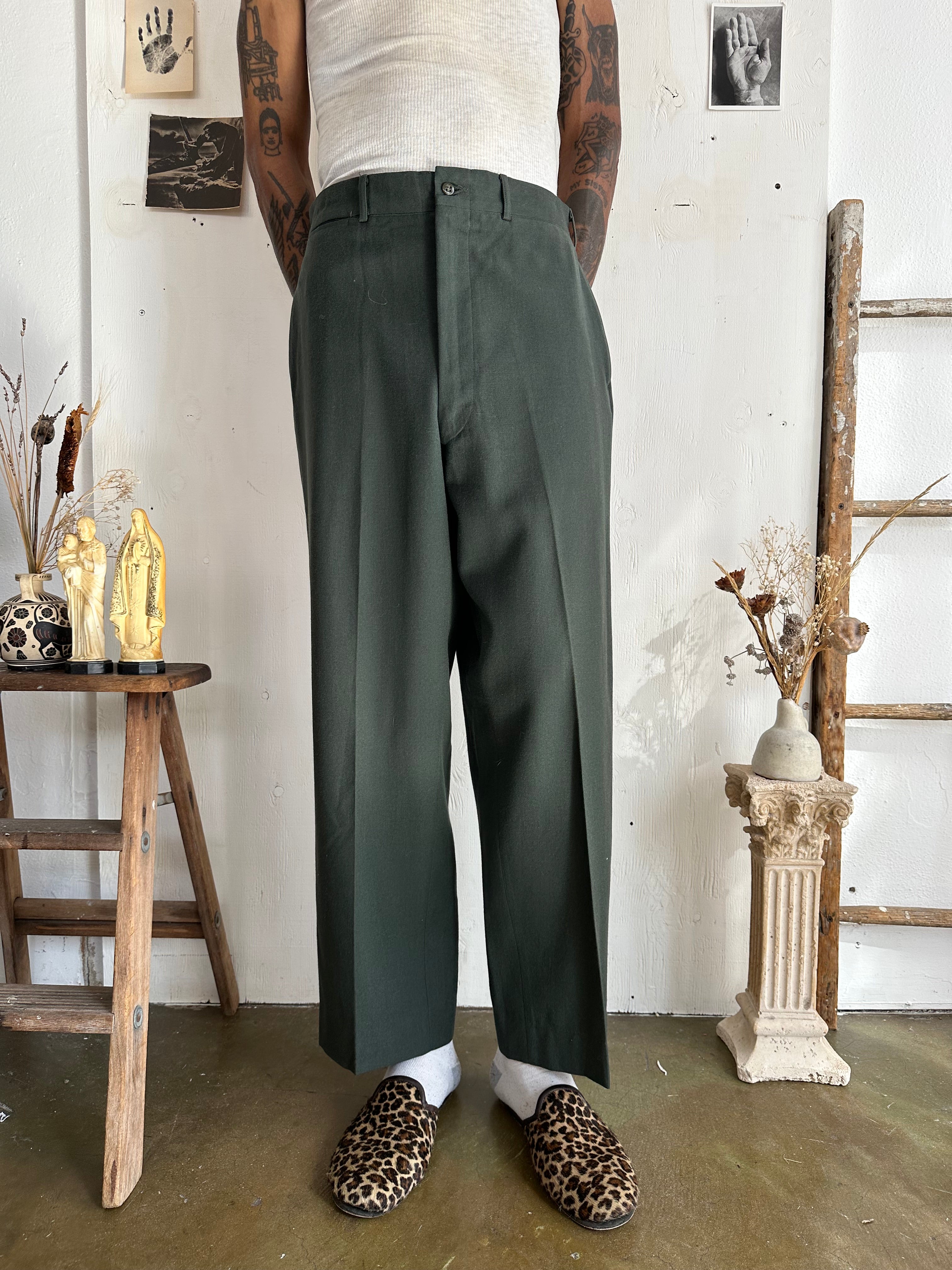 1940s Green Officers Pants (32/32)