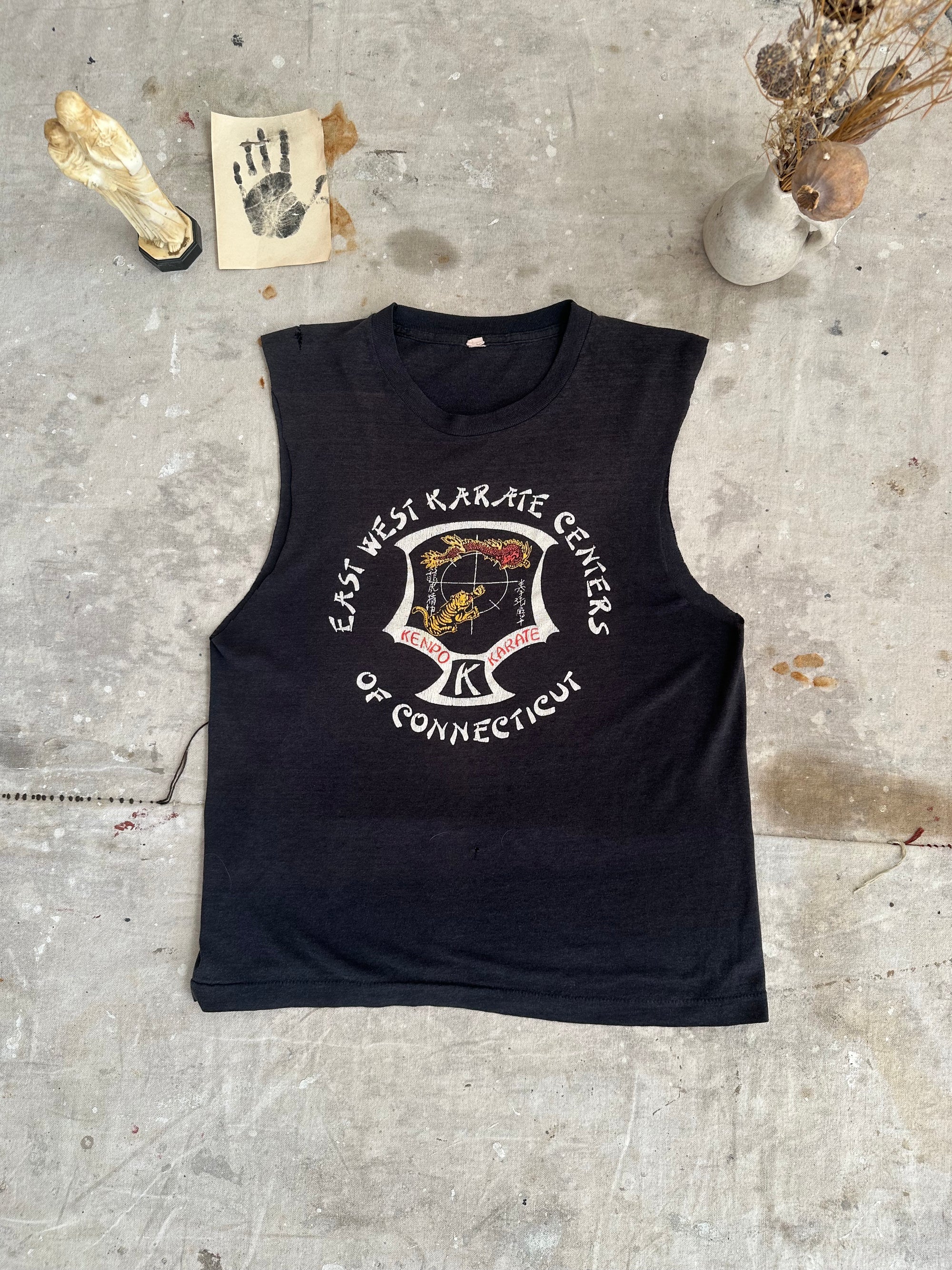 1980s Paper Thin East West Karate Centers Muscle Tee