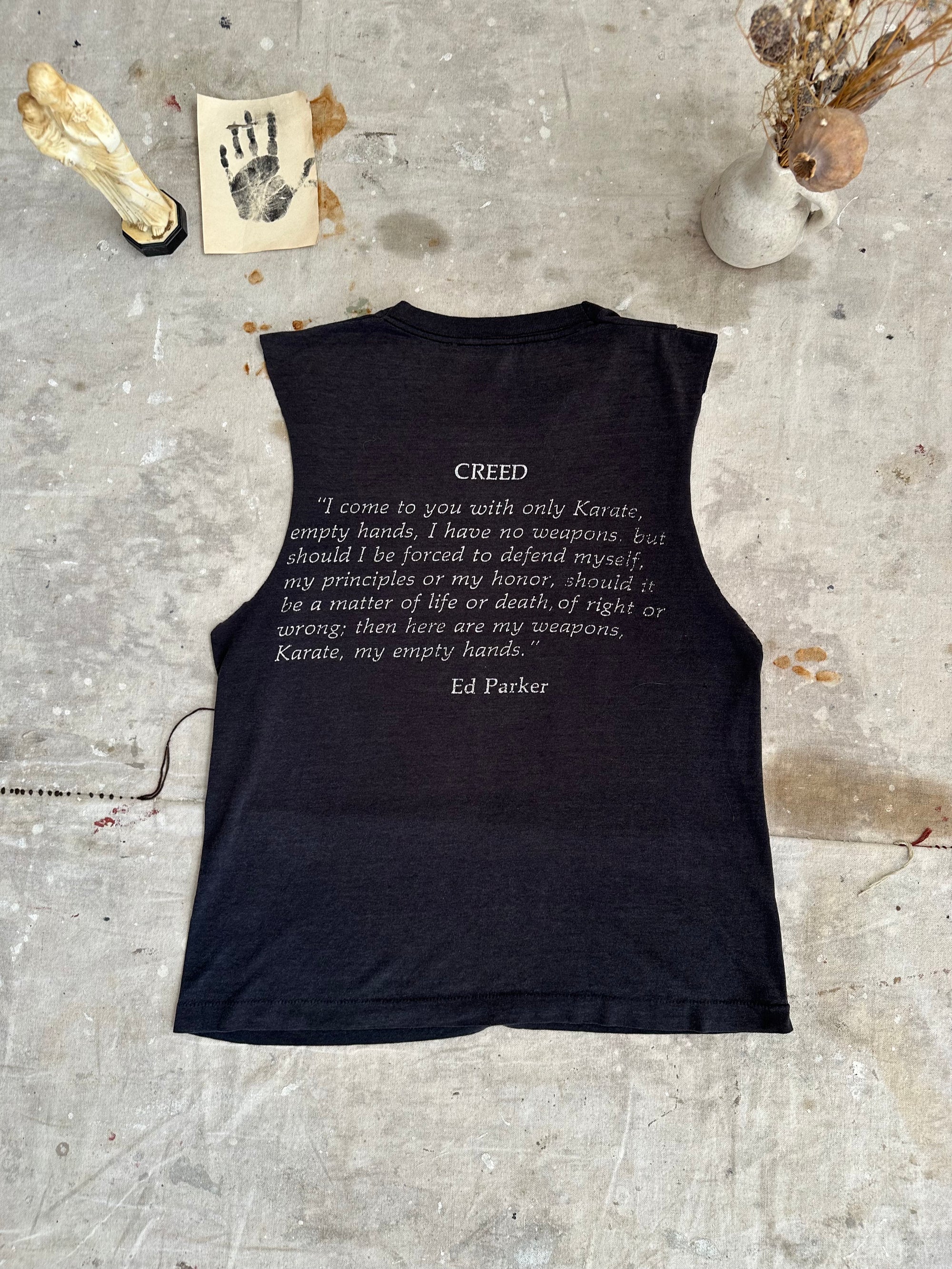 1980s Paper Thin East West Karate Centers Muscle Tee