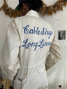 1980s Ben Davis Thrashed Chainstitched Jumpsuit (M)