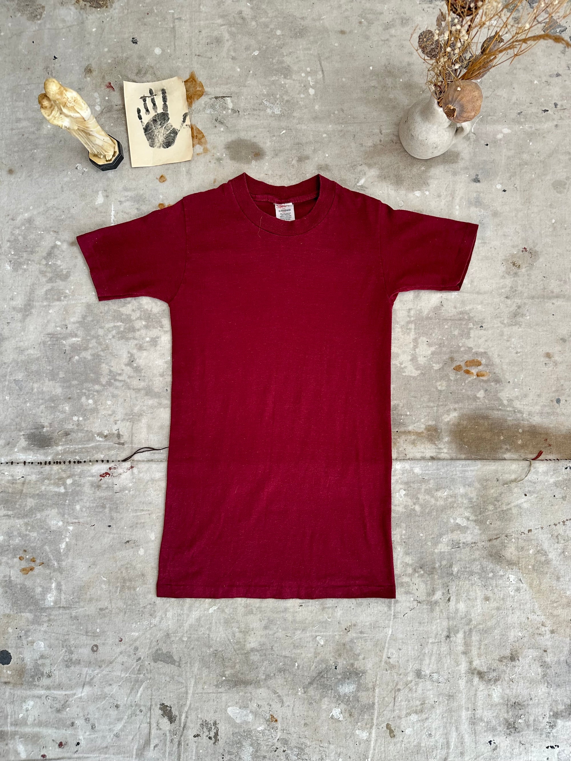 1980s Burgundy Blank