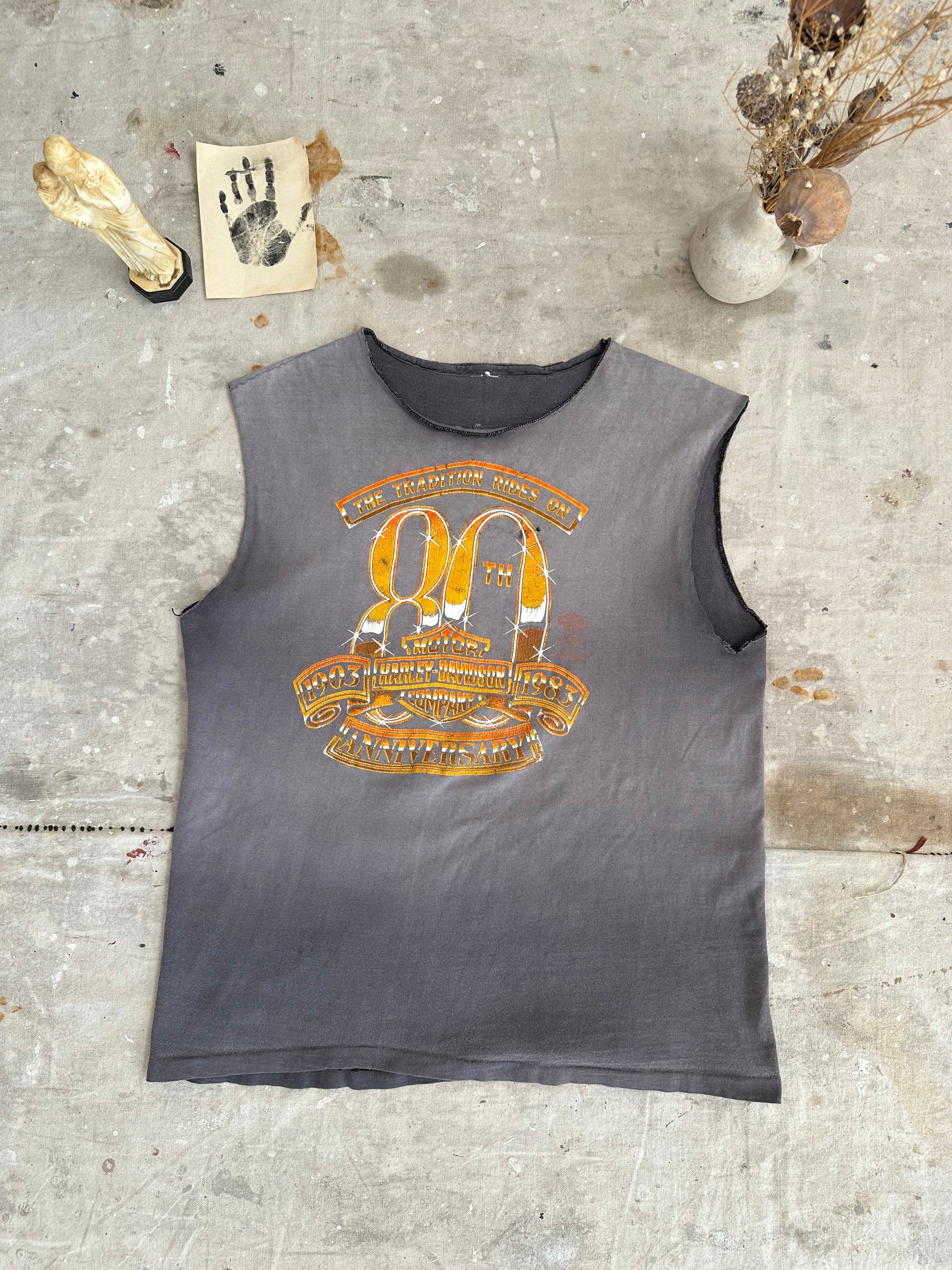 1983 Sunfaded Harley Muscle Tee