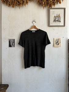 1970s Paper Thin Ribbed Black Blank (M)