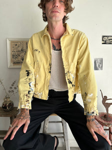 1960s Paint Spattered Yellow Jacket (S/M)