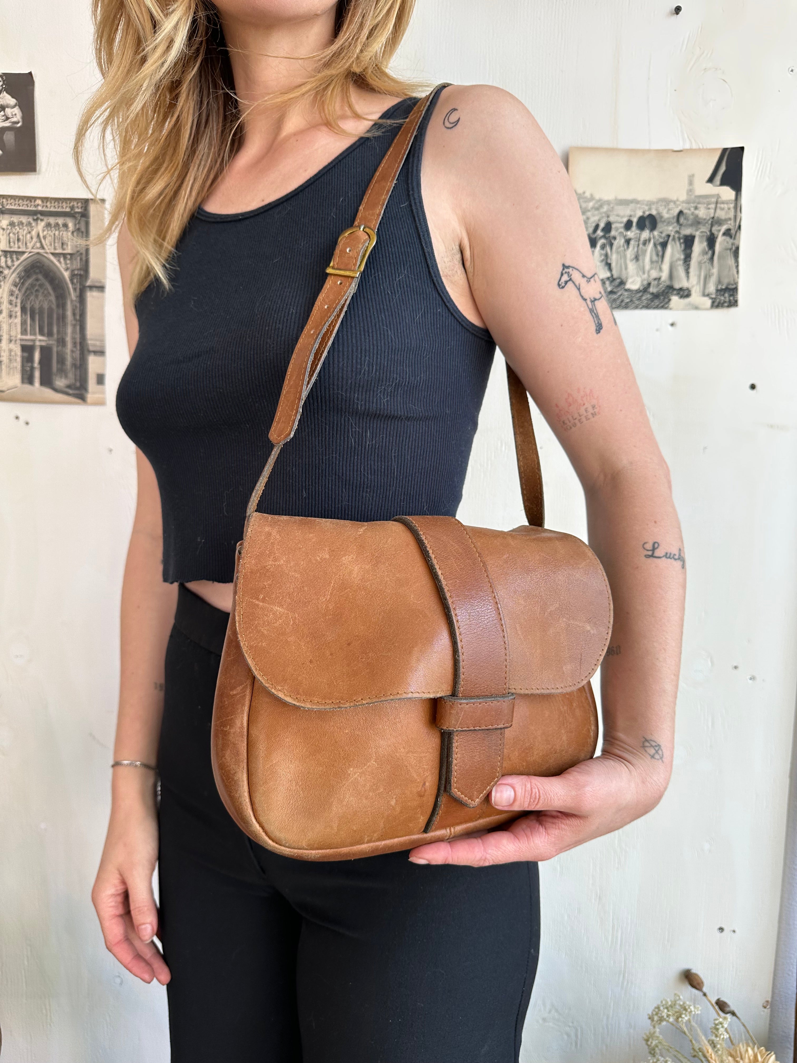 1970s Leather Satchel