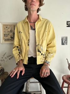 1960s Paint Spattered Yellow Jacket (S/M)