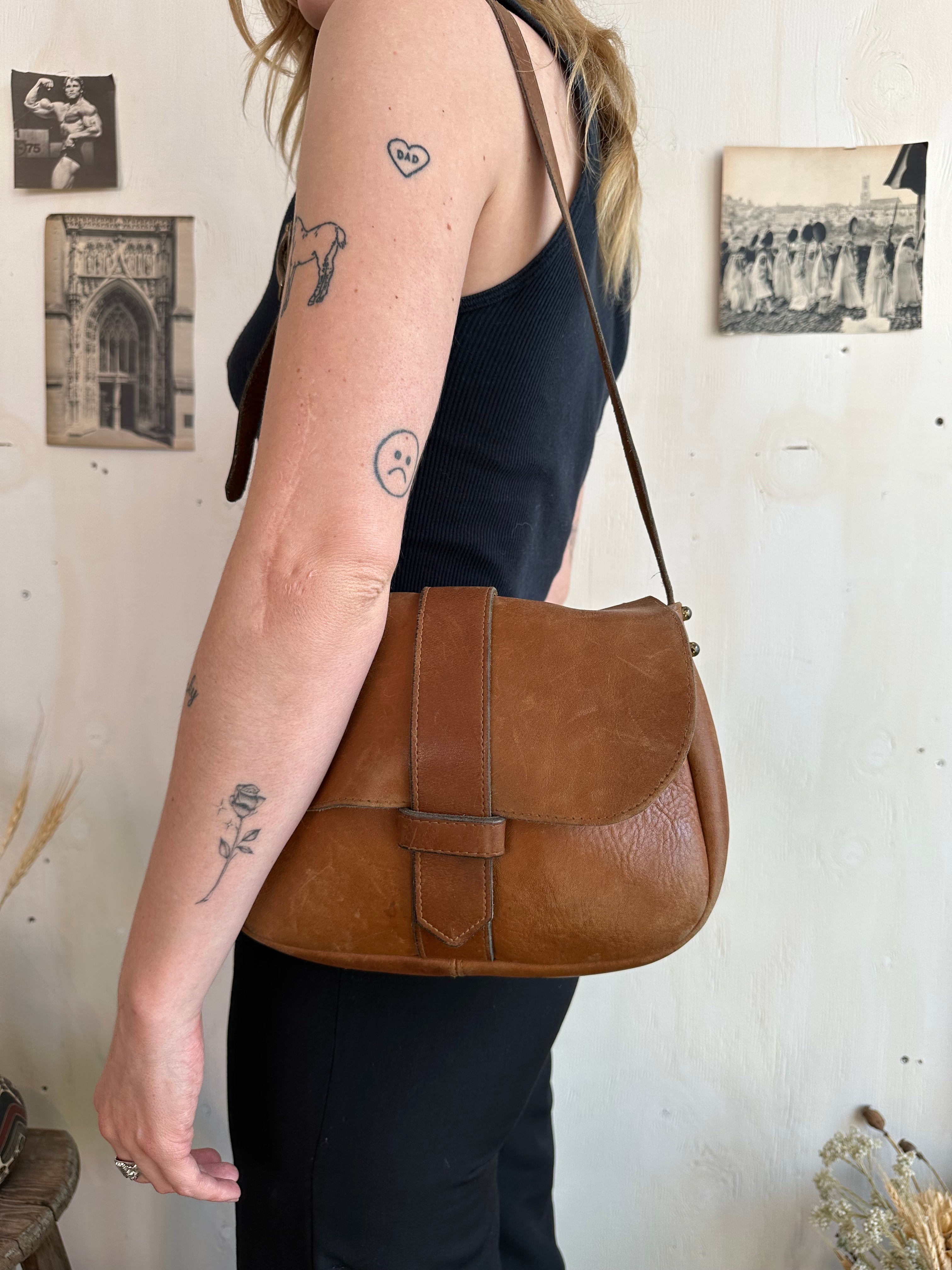 1970s Leather Satchel