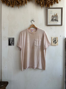 1990s Paper Thin Stained Pink Pocket Tee (Boxy XL)