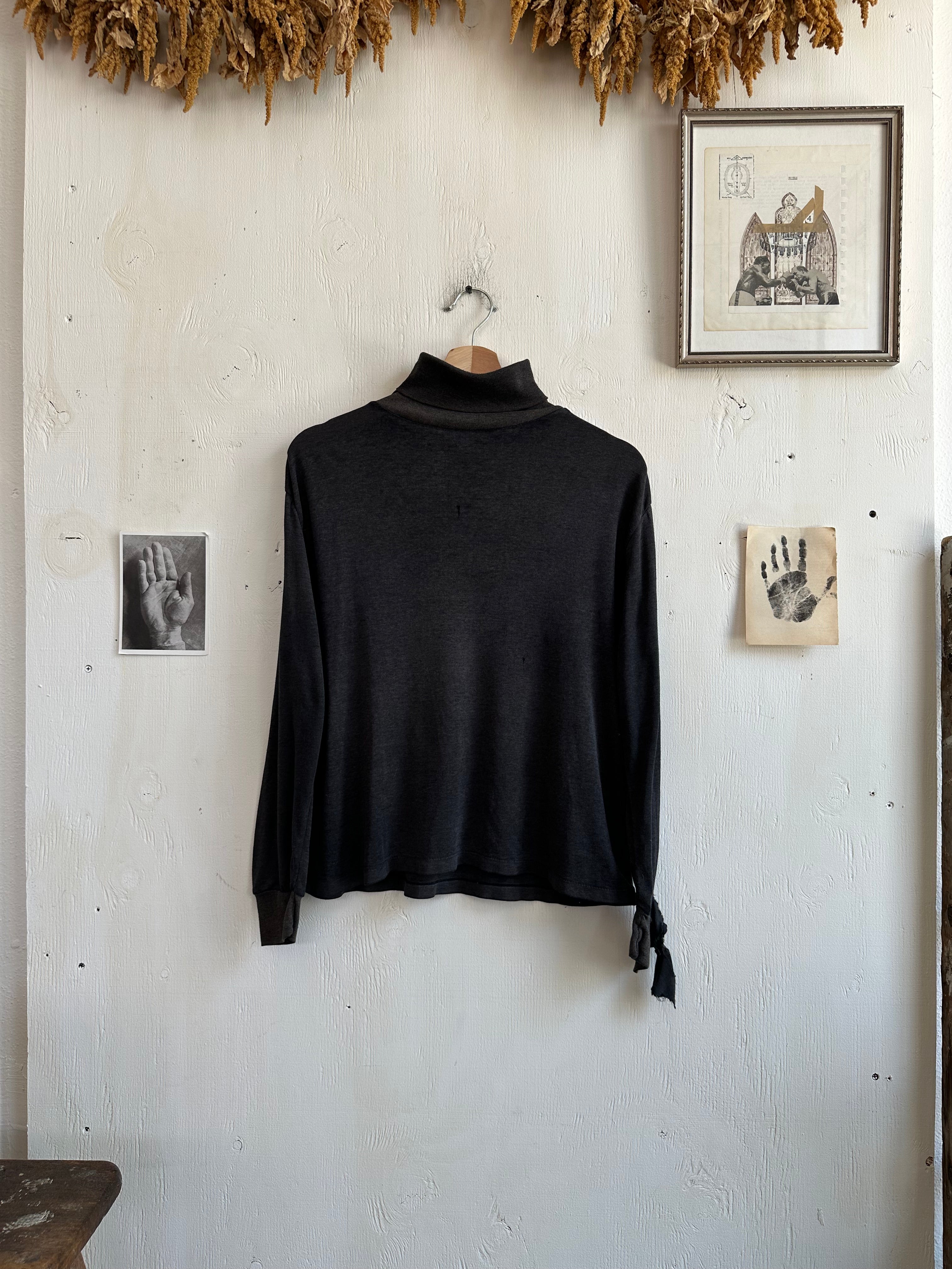 1960s Thrashed Paper Thin Turtleneck (Boxy M)