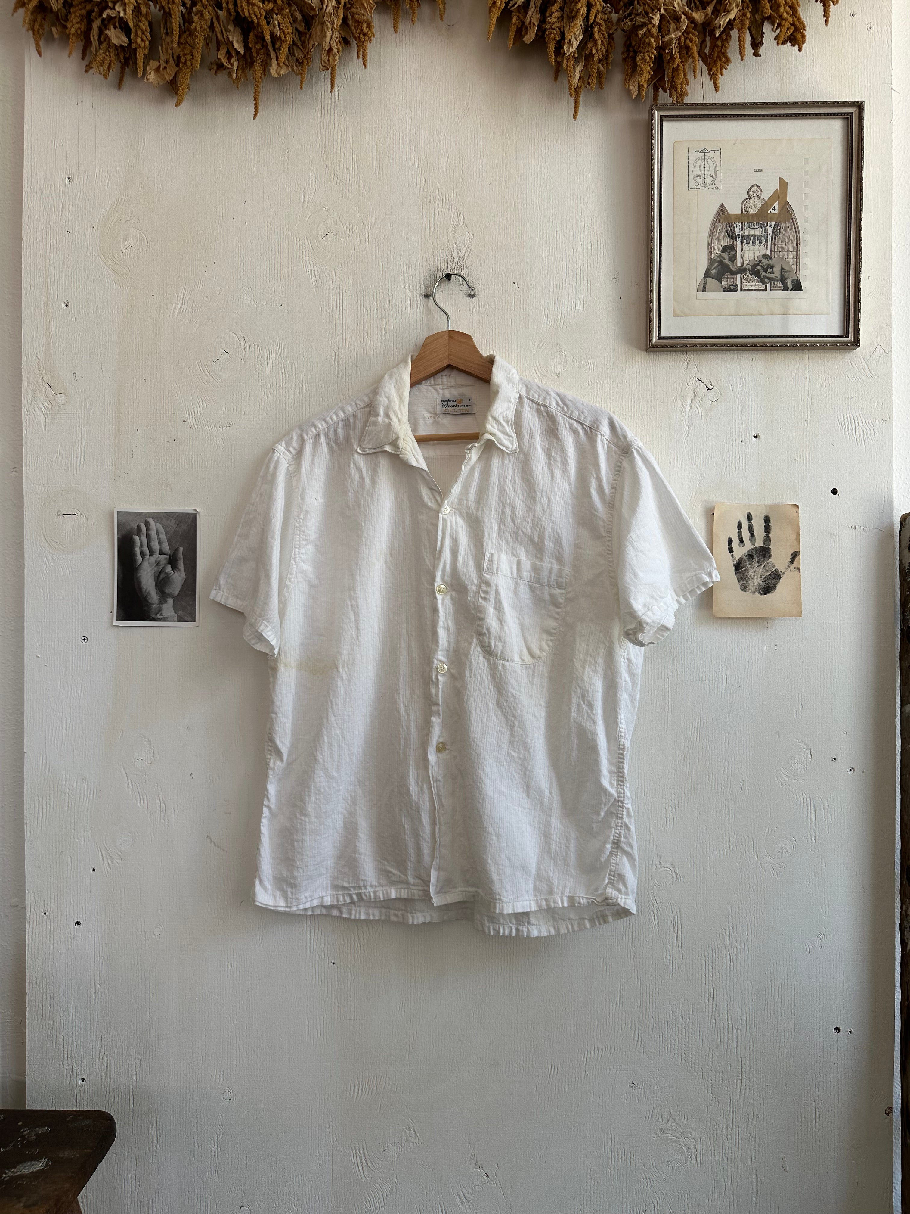 1960s Loop Collar Button Up (Boxy M/L)