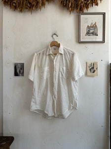 1950s Short Sleeve Sheer Button Up (Boxy L/XL)