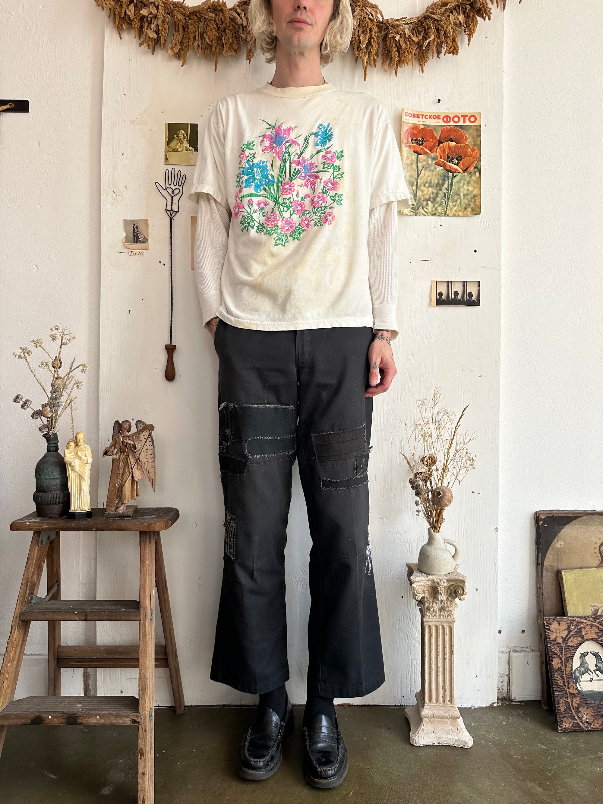 1980s Thrashed Flower T-Shirt