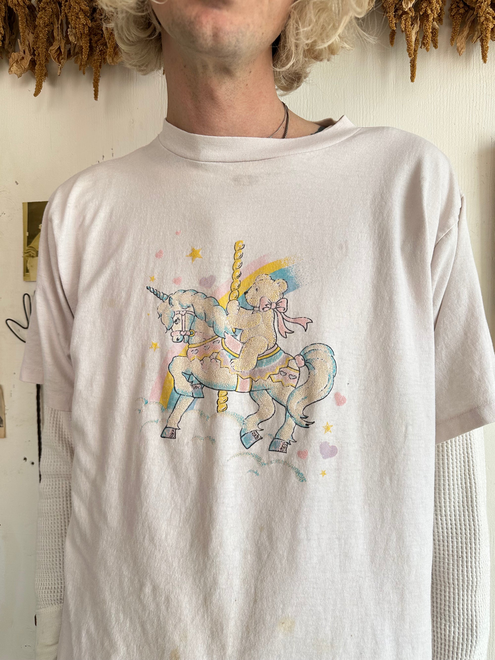 1980s Well Worn Merry Go Round Tee