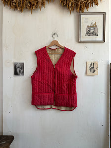1960s Thrashed Sun Faded Liner Vest (M)