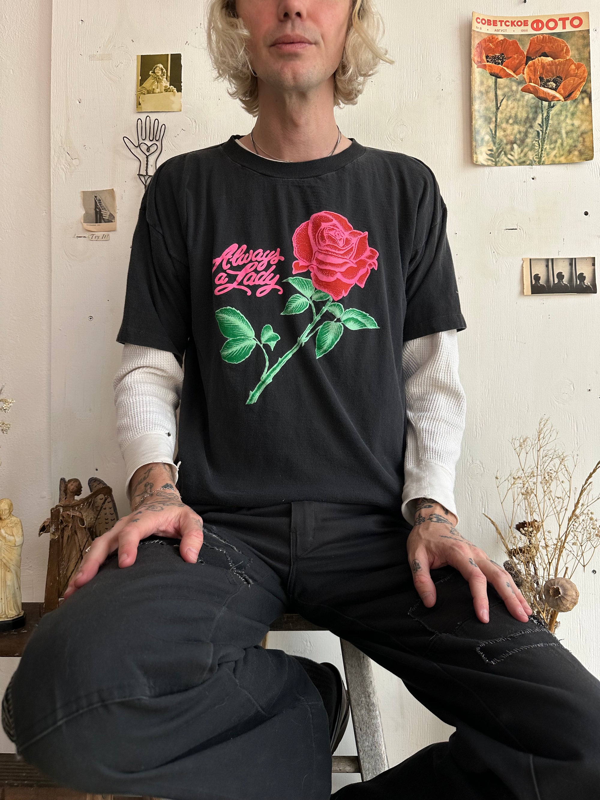 1980s Always a Lady Rose Tee