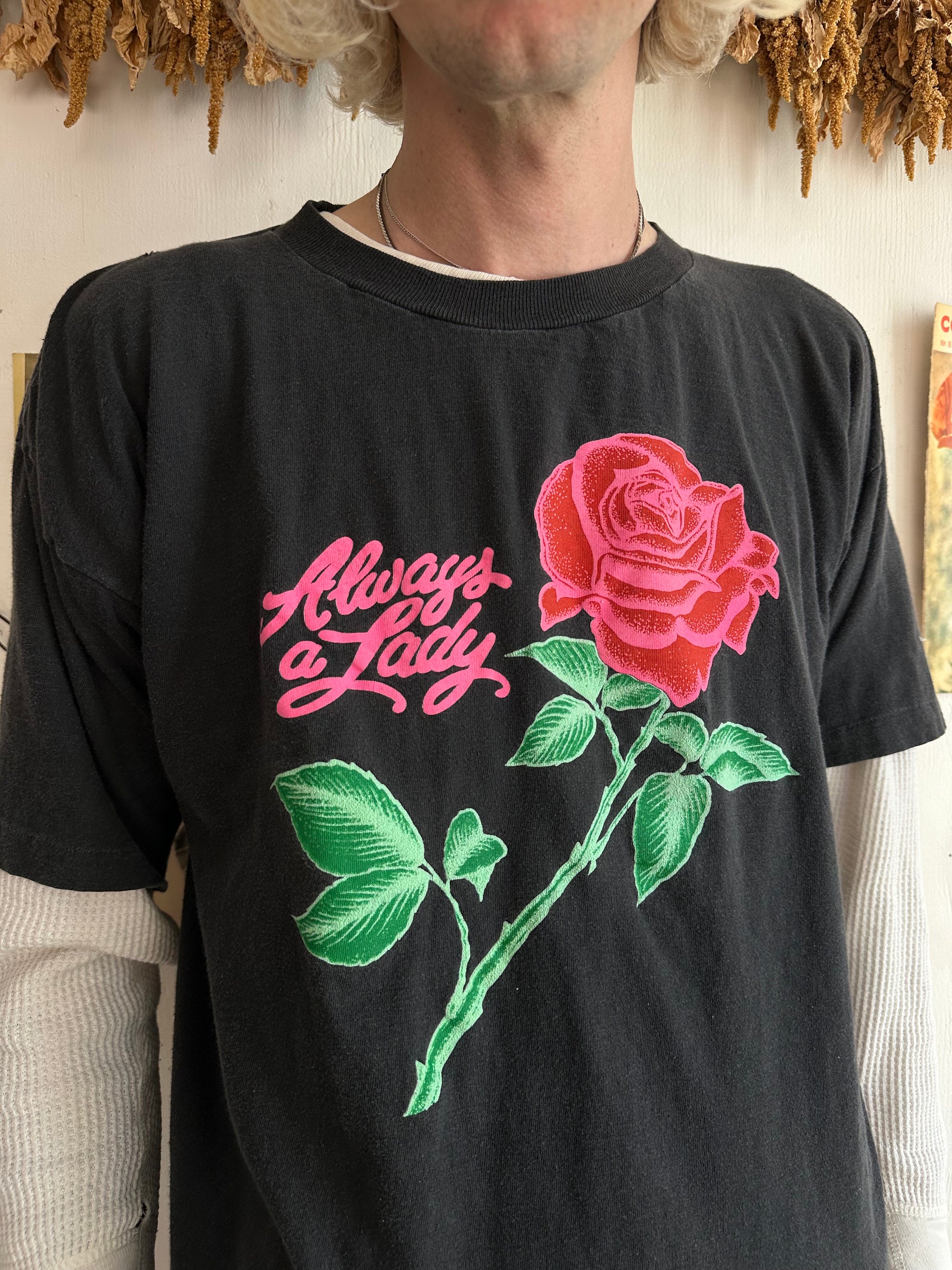 1980s Always a Lady Rose Tee